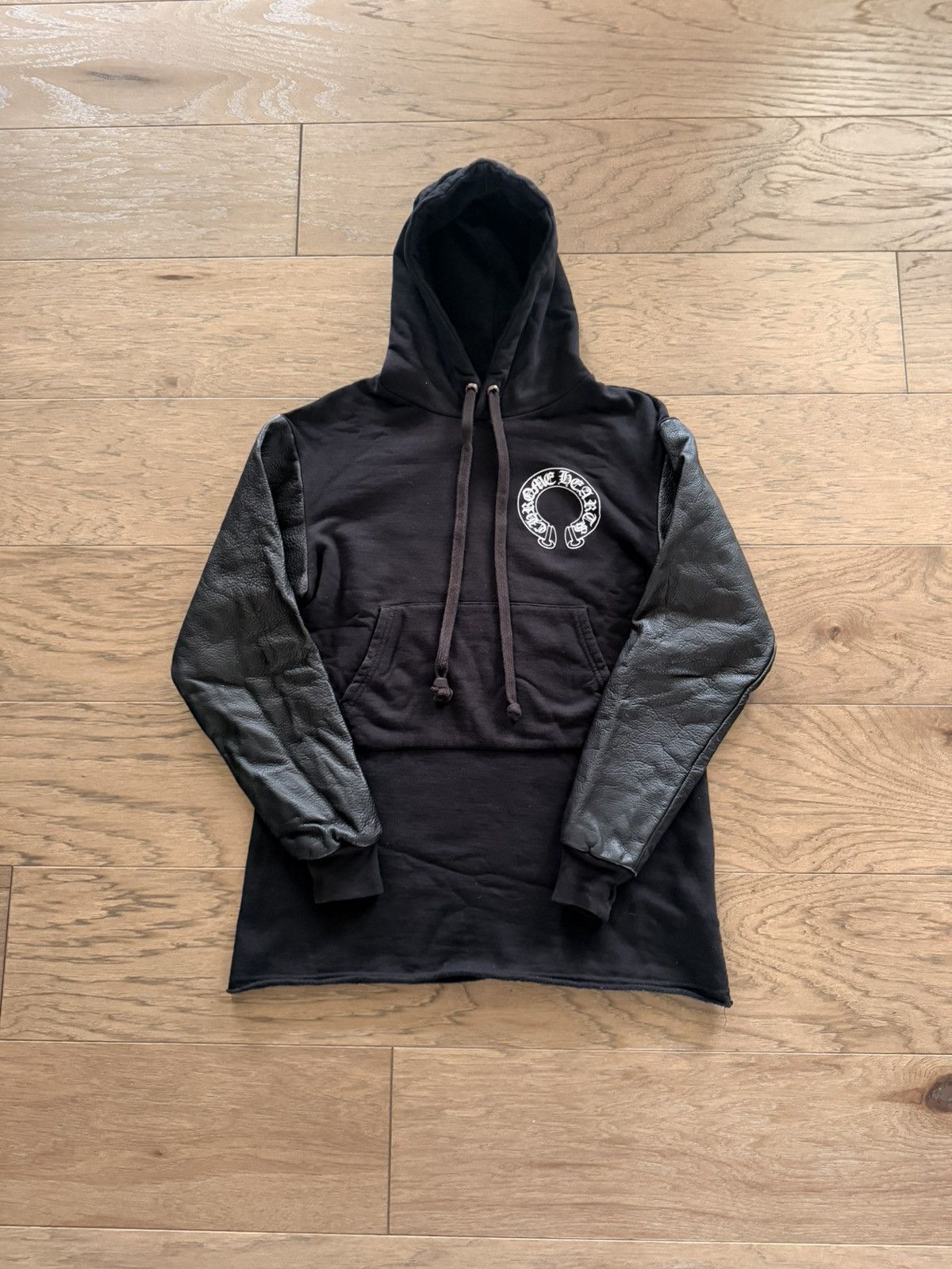 Chrome Hearts Chrome Hearts Sample Heavyweight Leather Sleeve Hoodie Size US S / EU 44-46 / 1 - 3 Thumbnail