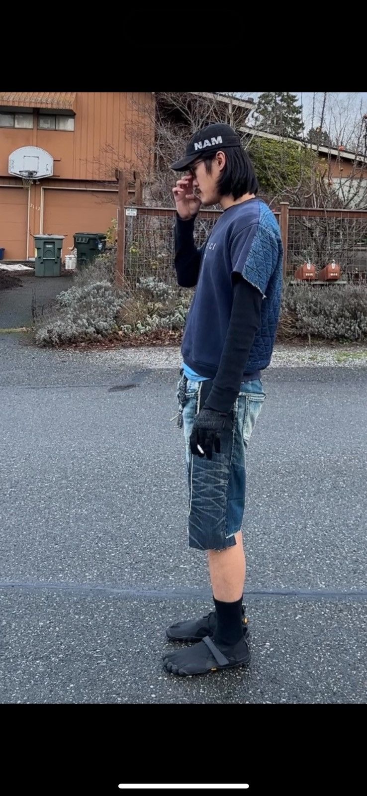 Kapital Selvedge Buckle Back Crash Boro Denim Shorts jort 5 pockets Size US 36 / EU 52 - 18 Thumbnail