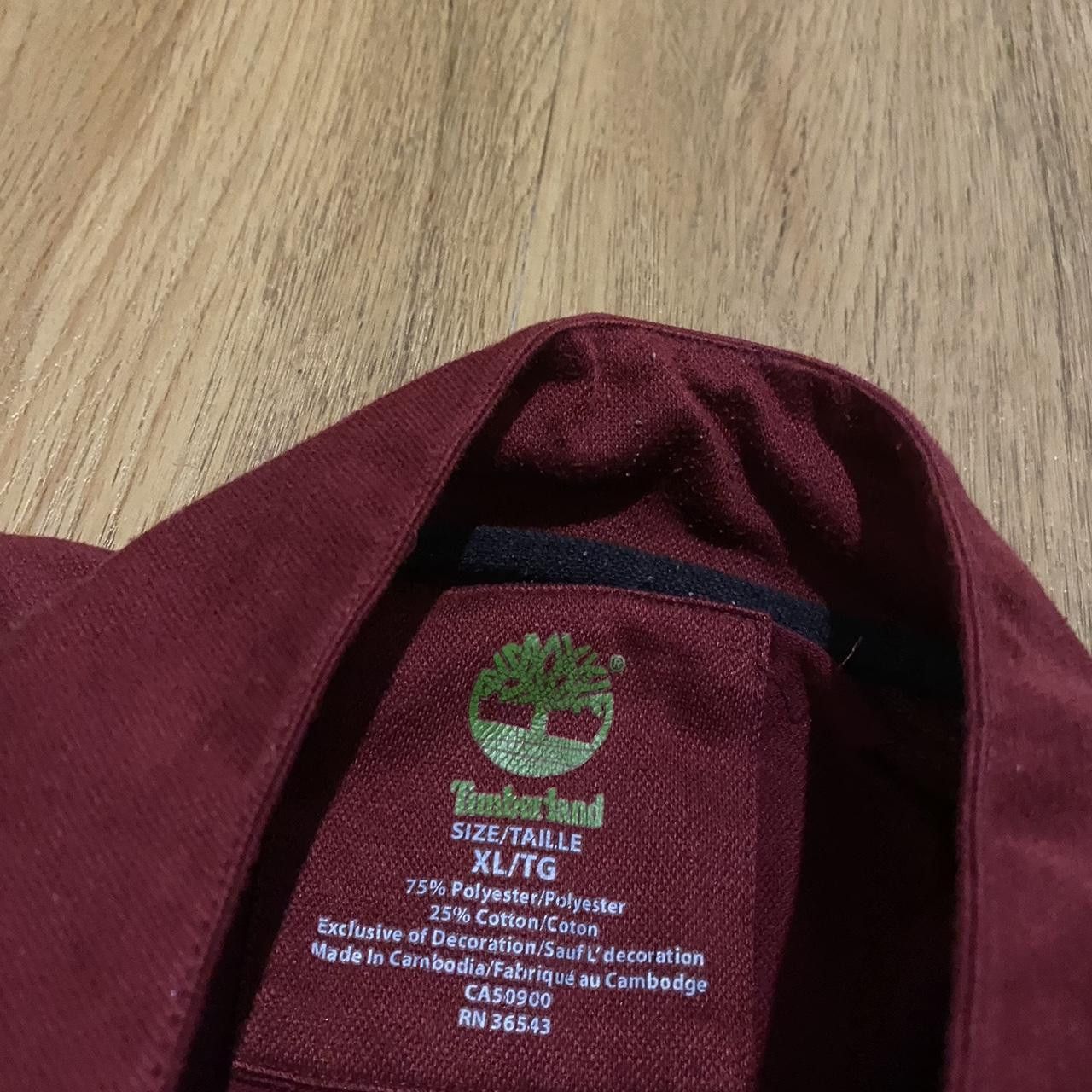 Timberland Burgundy Timberland quarter zip sweatshirt Size US XL / EU 56 / 4 - 3 Thumbnail