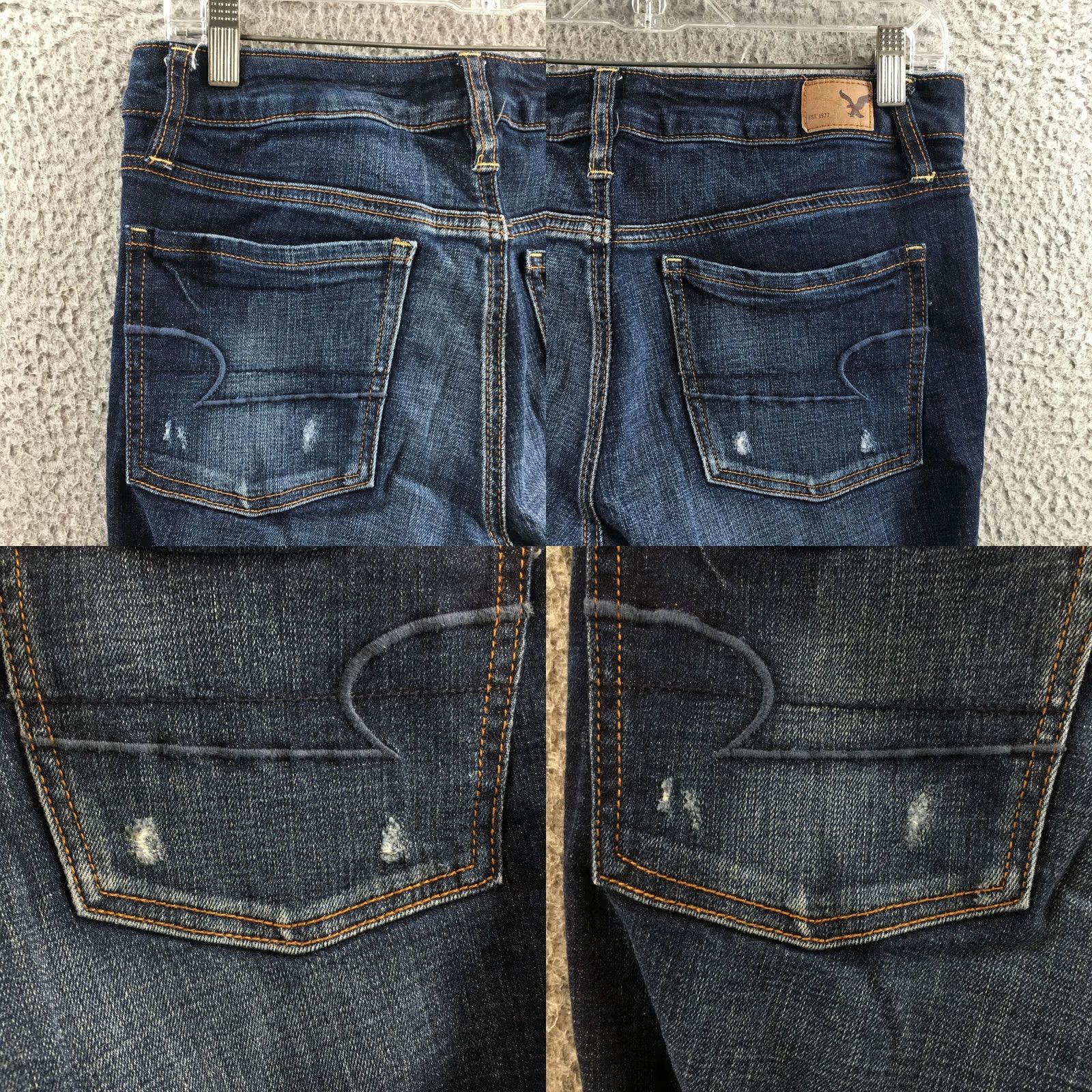 American Eagle Outfitters American Eagle Jegging Jeans Womens 6 Regular Blue Denim Distressed Jeans Mens? Size 28" / US 6 / IT 42 - 10 Thumbnail