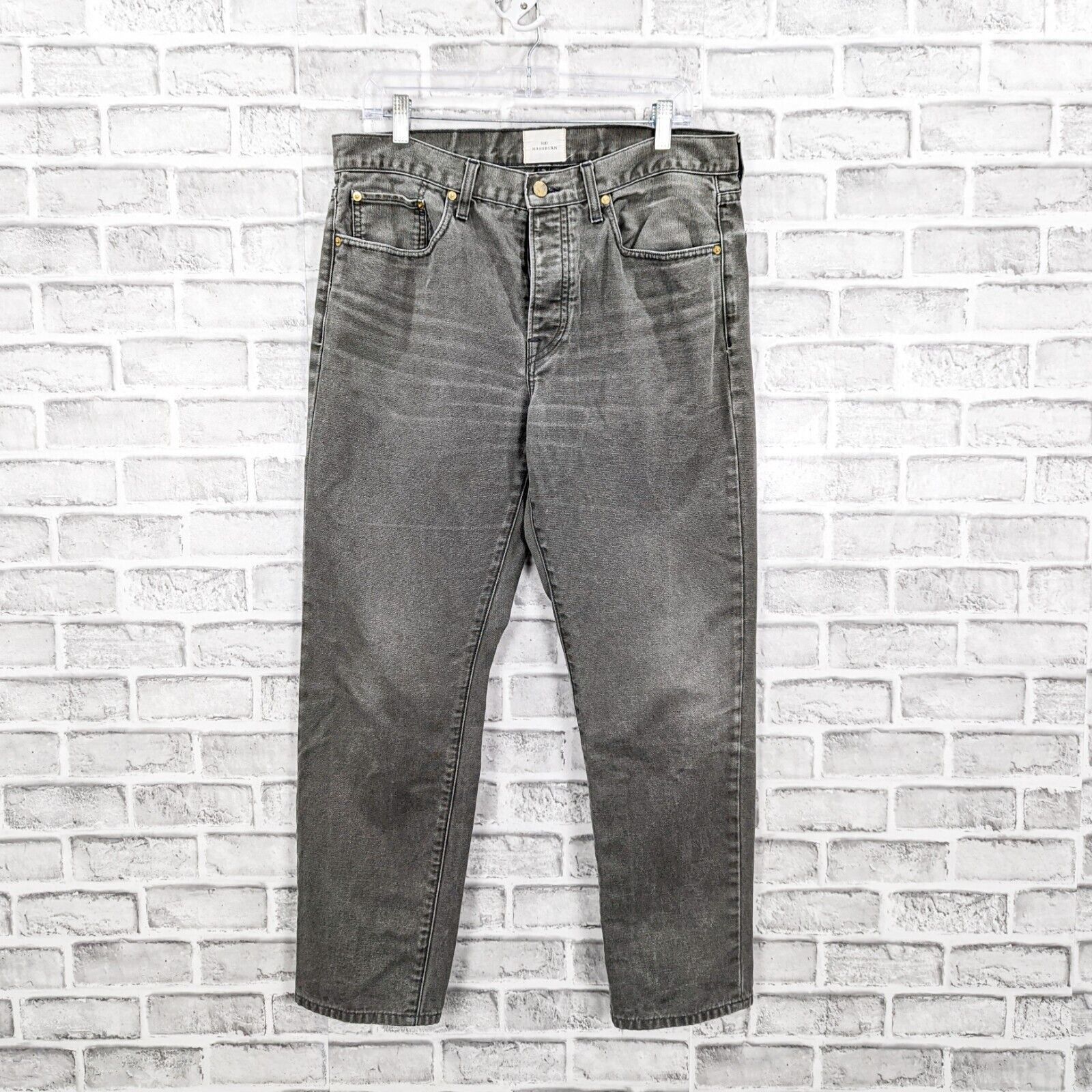 Sid Mashburn SID MASHBURN Men's 5 Pocket Denim Jeans Greenish Grey 36 Size US 36 / EU 52 - 1 Thumbnail