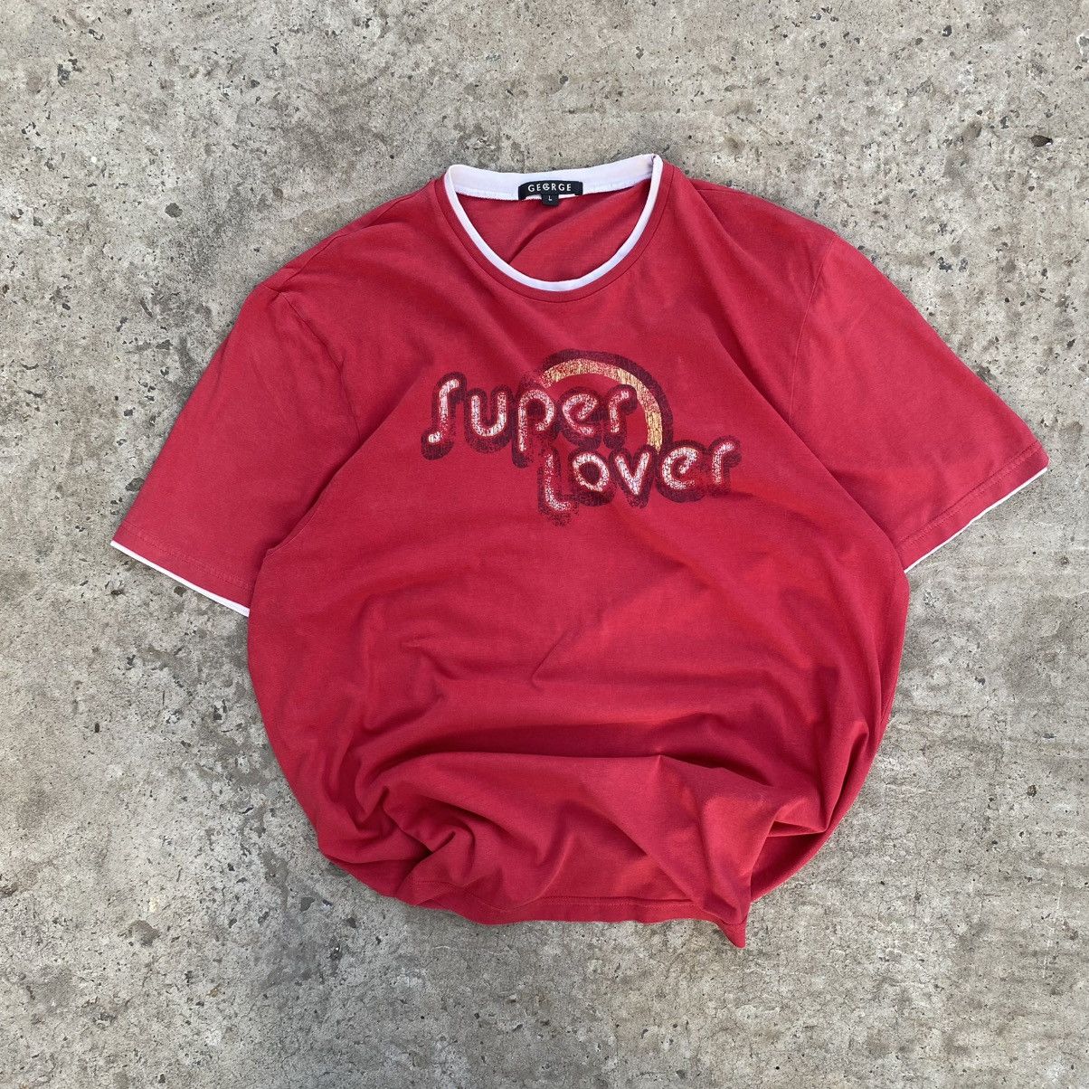 George Vintage Adult Super Lover T-shirts Big Logo Grunge Y2K Size US L / EU 52-54 / 3 - 1 Thumbnail