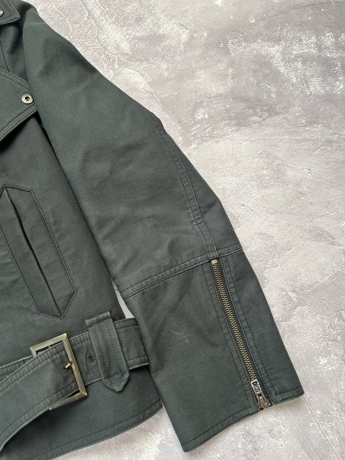 Japanese Brand Comptoir Des Cotonniers Double Collar Biker Zip Jacket Belt Size S / US 4 / IT 40 - 3 Thumbnail