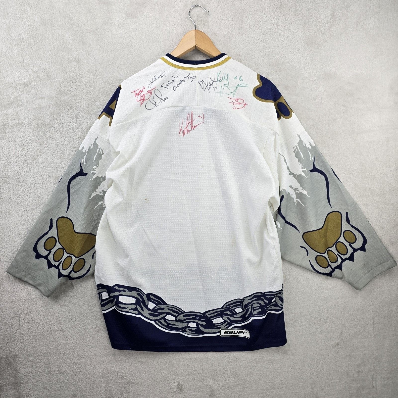 Other Vintage Long Beach Ice Dogs Hockey Jersey Medium Autographed Size US M / EU 48-50 / 2 - 7 Thumbnail