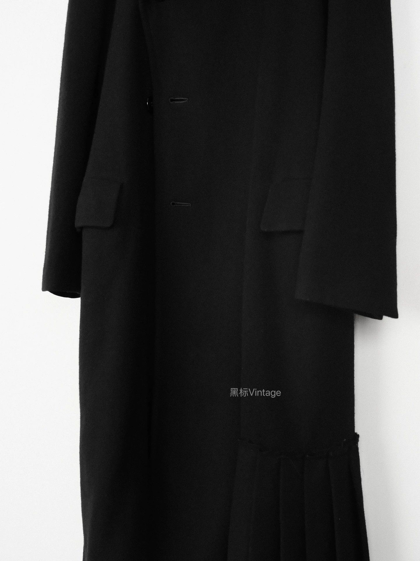 Yohji Yamamoto Yohji Noir 11AW Vintage Notch Lapel Pleated Coat Women's Size S / US 4 / IT 40 - 6 Thumbnail