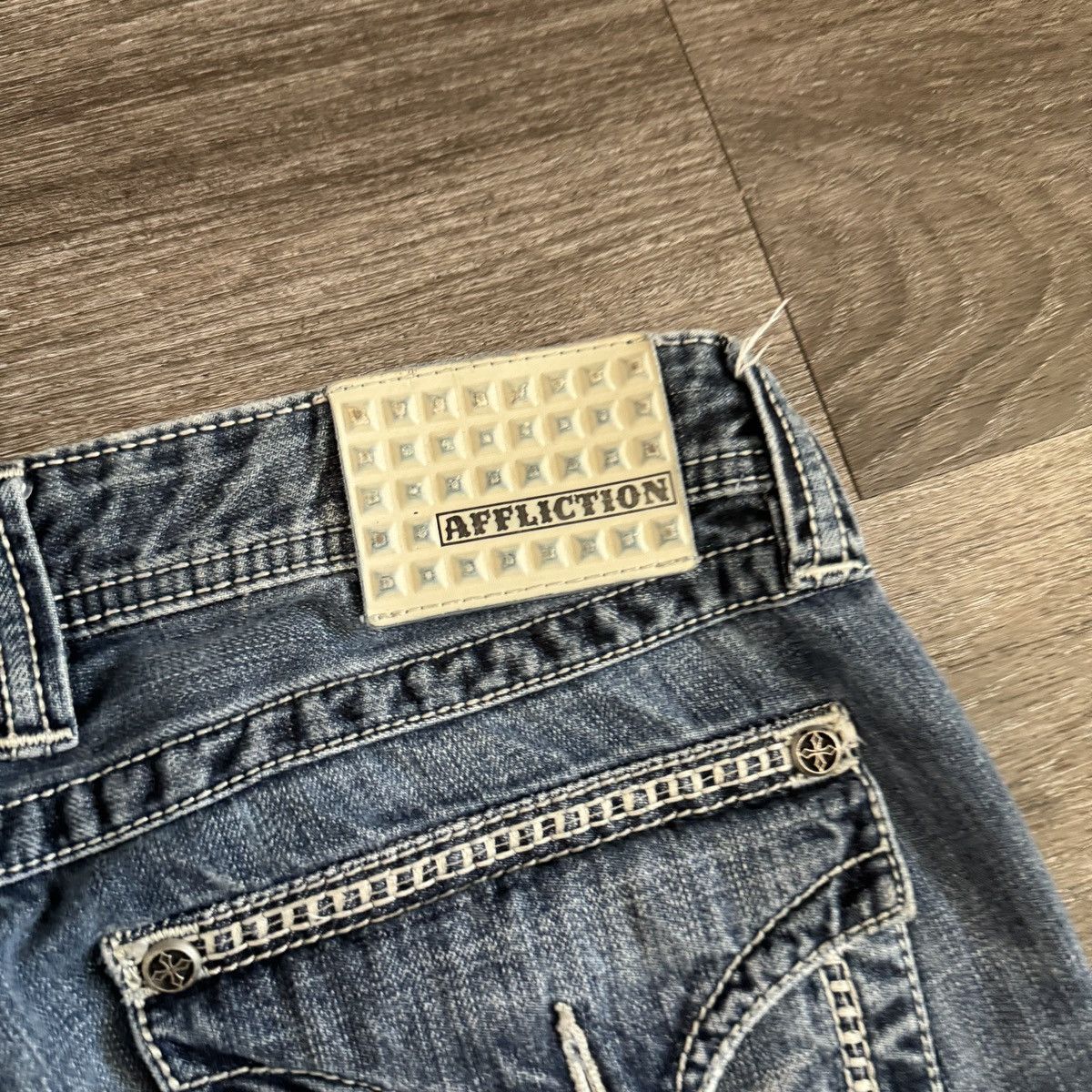 Affliction × Vintage Crazy Vintage y2k Affliction wide leg archive style jeans d Size US 32 / EU 48 - 4 Thumbnail