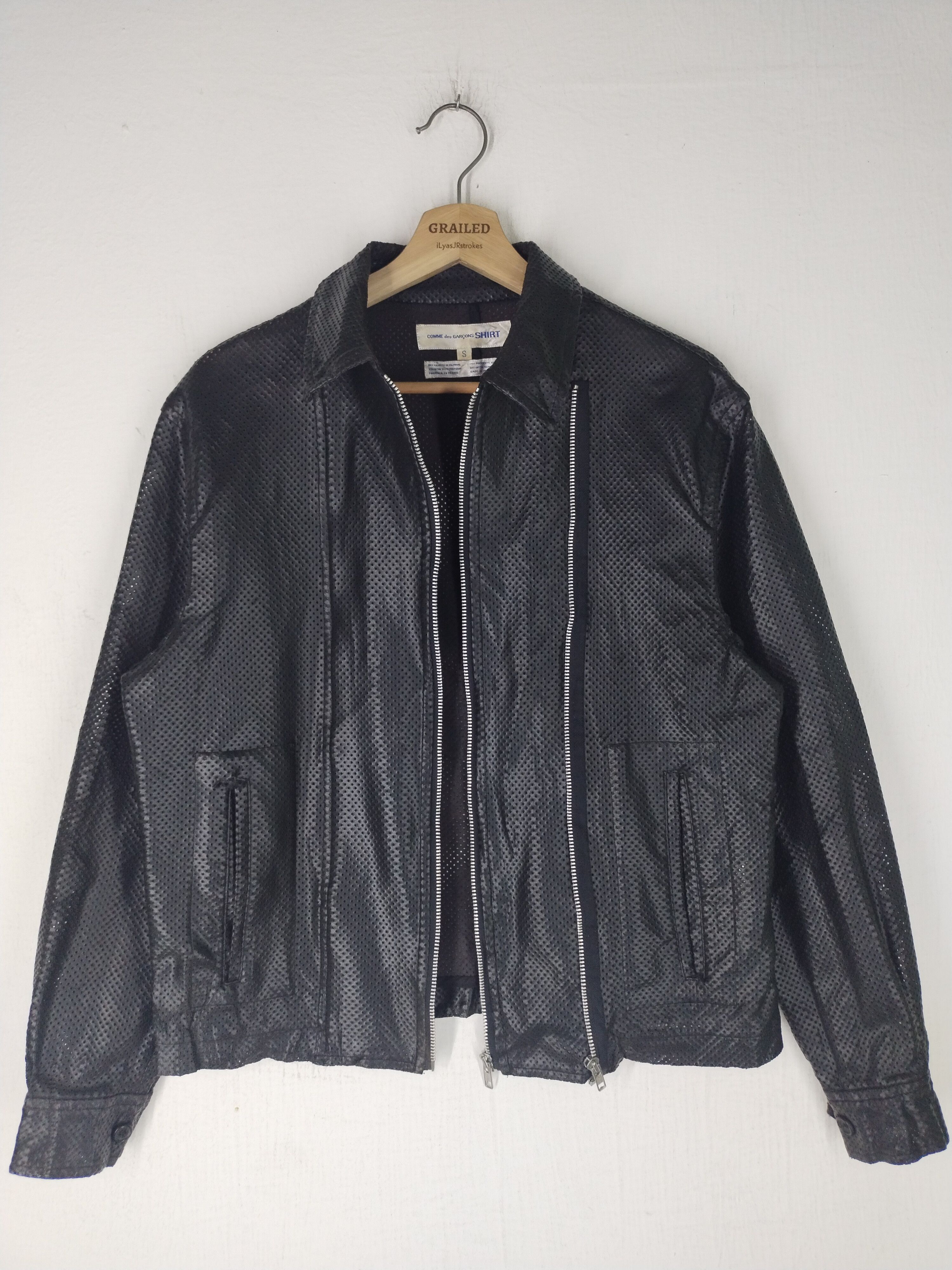 Comme des Garcons Vtg 00's Spring Summer Collection Faux Leather Jacket Rider Size US S / EU 44-46 / 1 - 4 Thumbnail