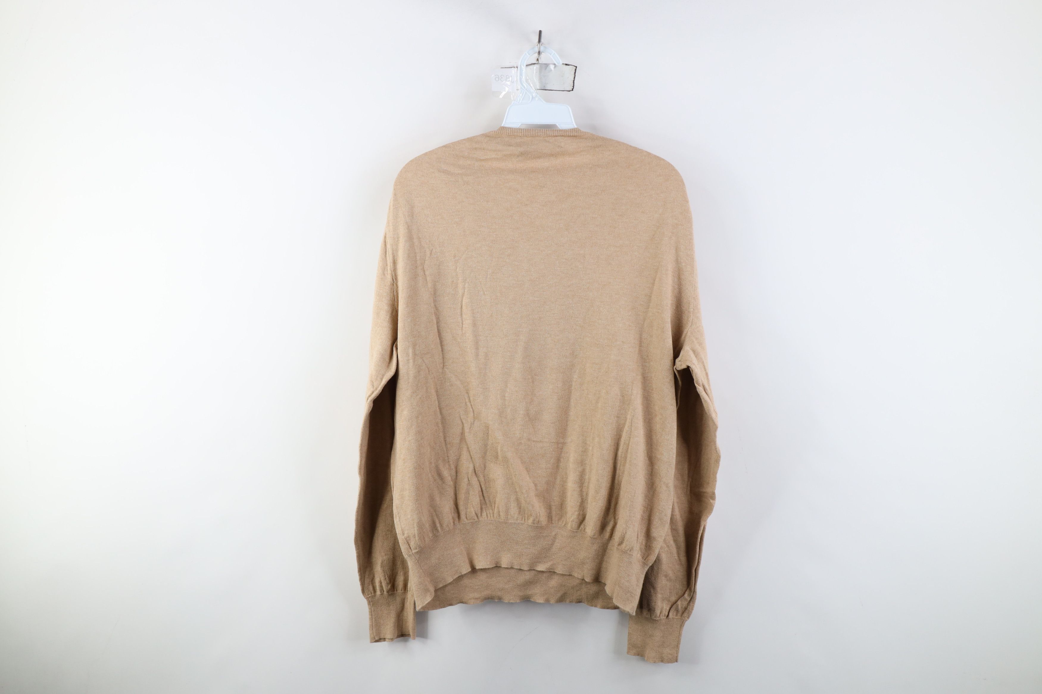 Ralph Lauren Vintage 90s Ralph Lauren Pima Cotton Knit Sweater Beige Size US M / EU 48-50 / 2 - 9 Thumbnail