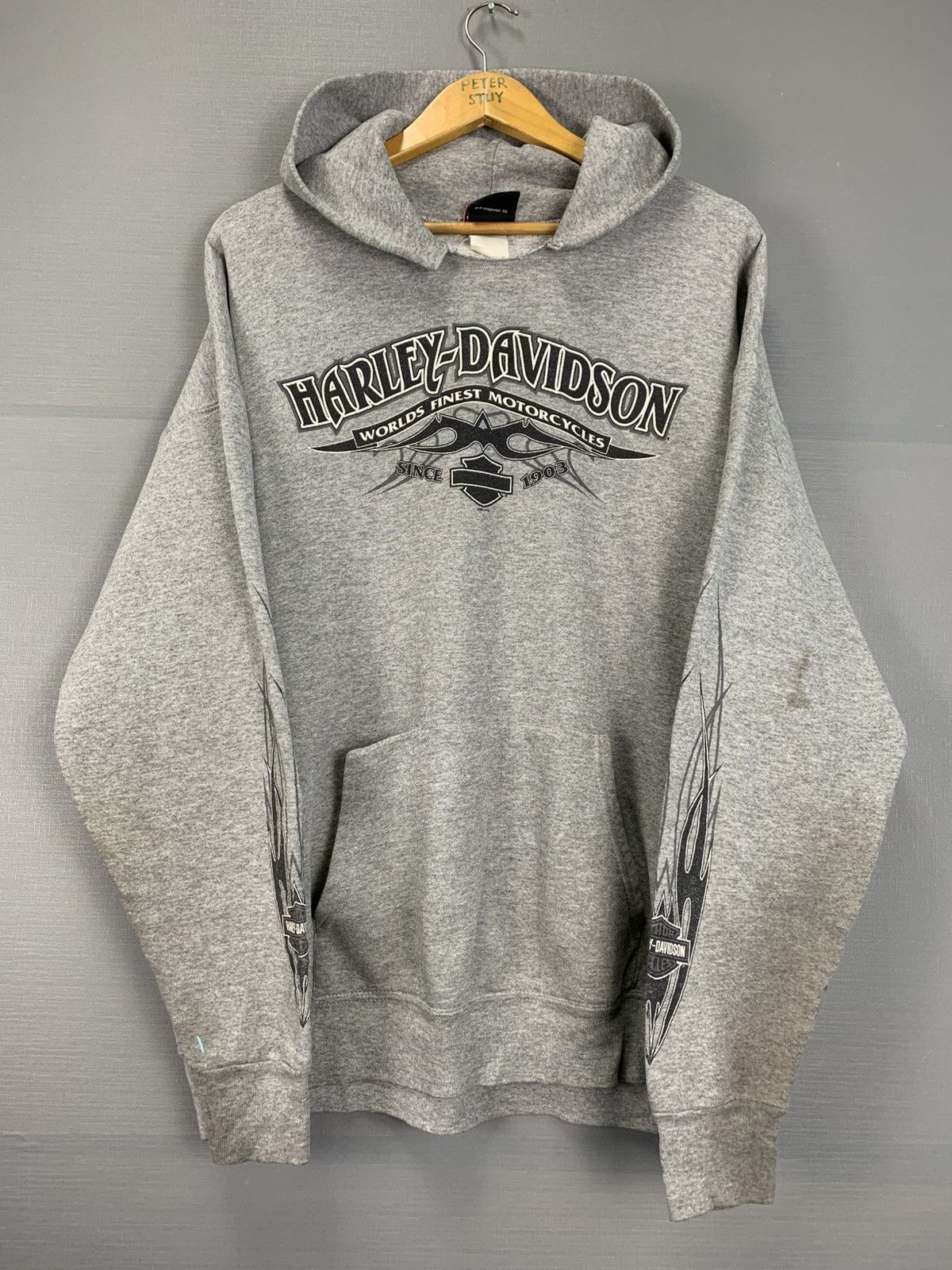 Harley Davidson × Vintage Vintage Harley Davidson Hoodie Size US L / EU 52-54 / 3 - 9 Thumbnail