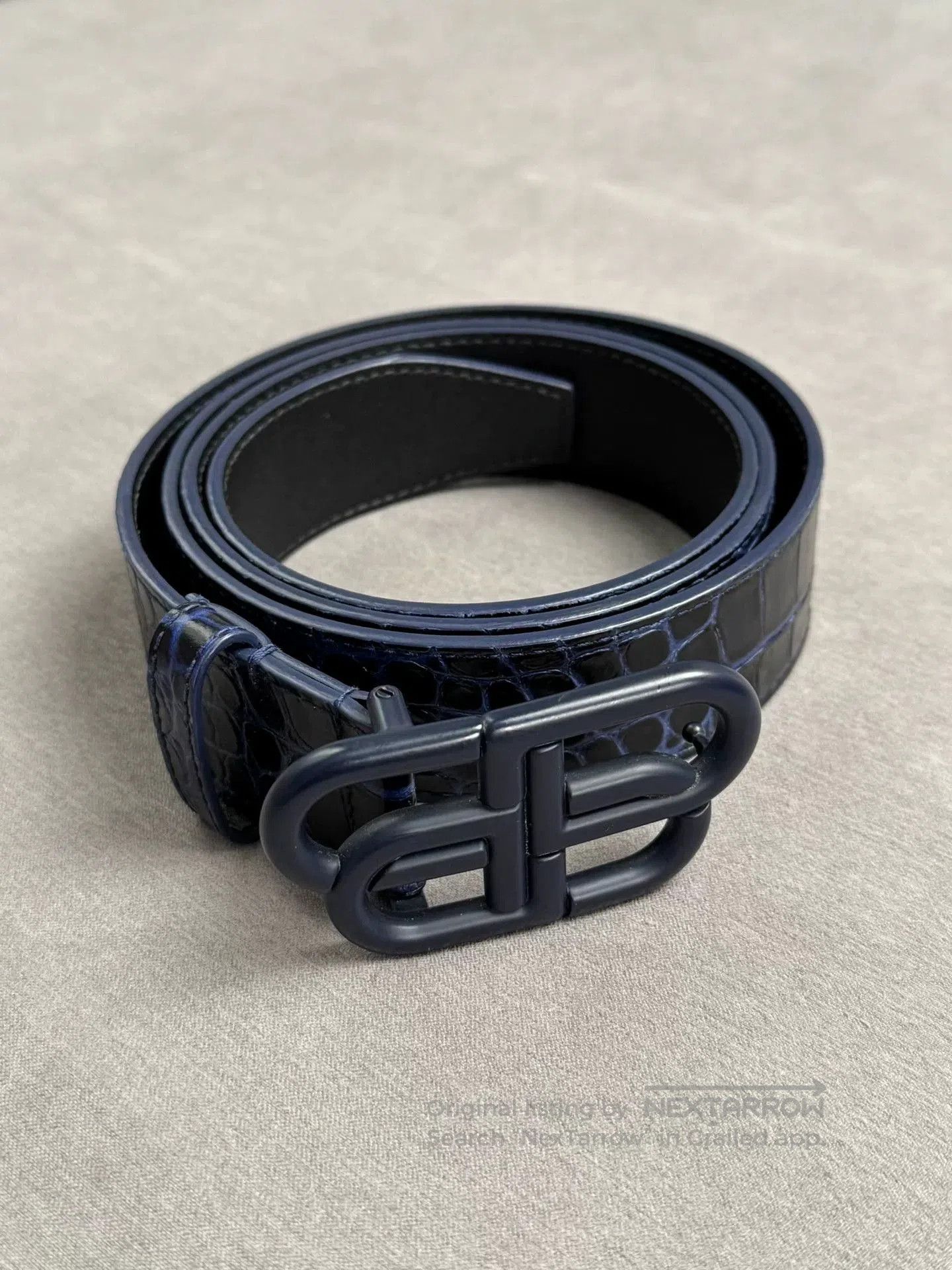 Balenciaga Balenciaga Crocodile Pattern Belt Second Hand. Size ONE SIZE - 1 Thumbnail