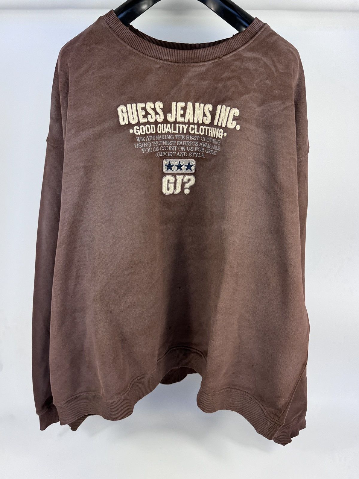 Guess GUESS JEANS INC. EMBROIDERED DISTRESSED JUMPER Size US XXL / EU 58 / 5 - 1 Thumbnail