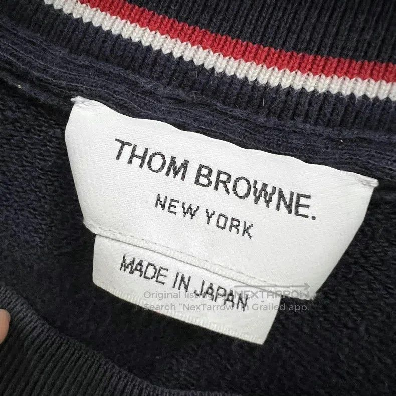Thom Browne Thom Browne Classic navy blue striped hoodie Size US L / EU 52-54 / 3 - 3 Thumbnail