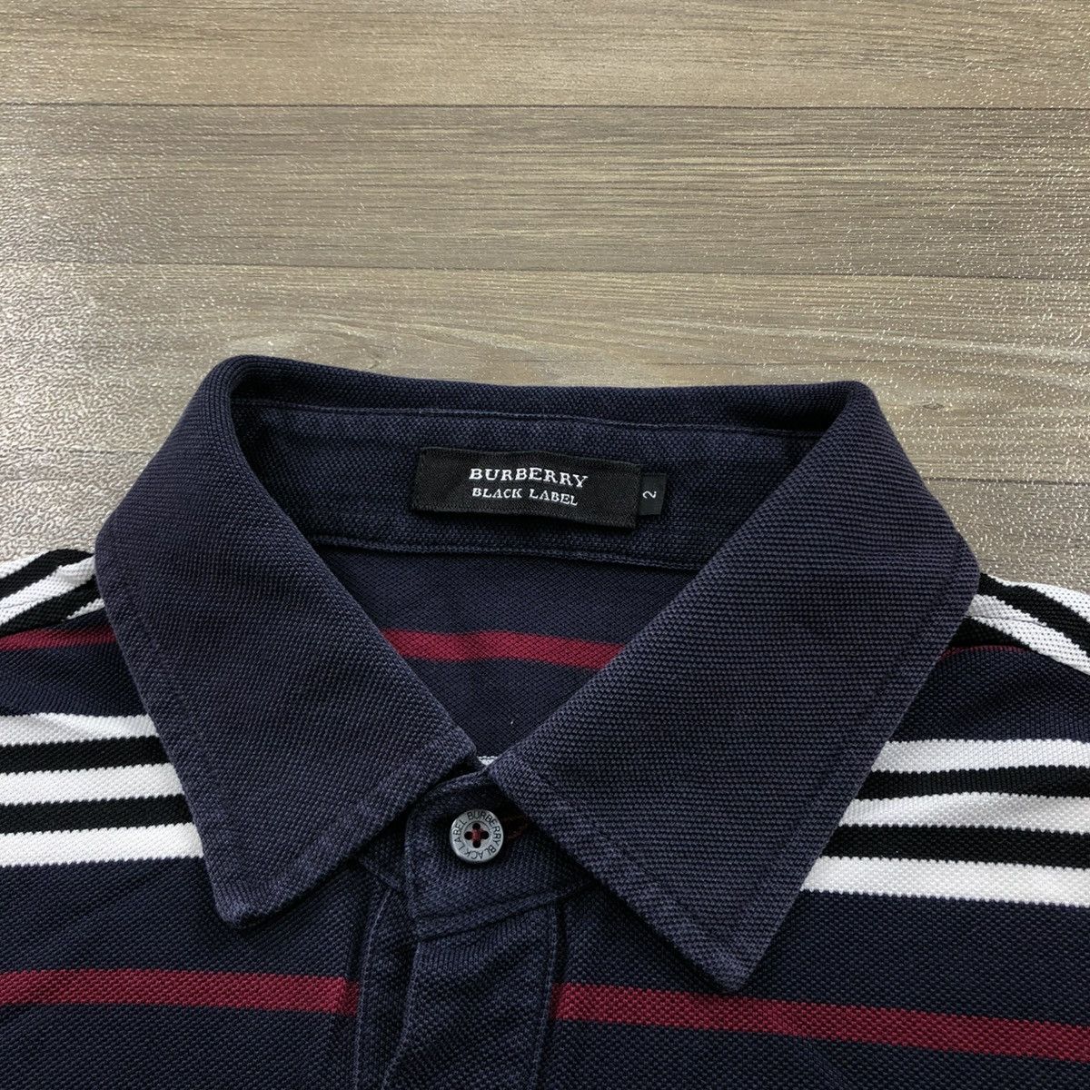 Burberry Vintage Burberry Black Label Polo T-shirt Stripe Luxury Size US S / EU 44-46 / 1 - 6 Thumbnail