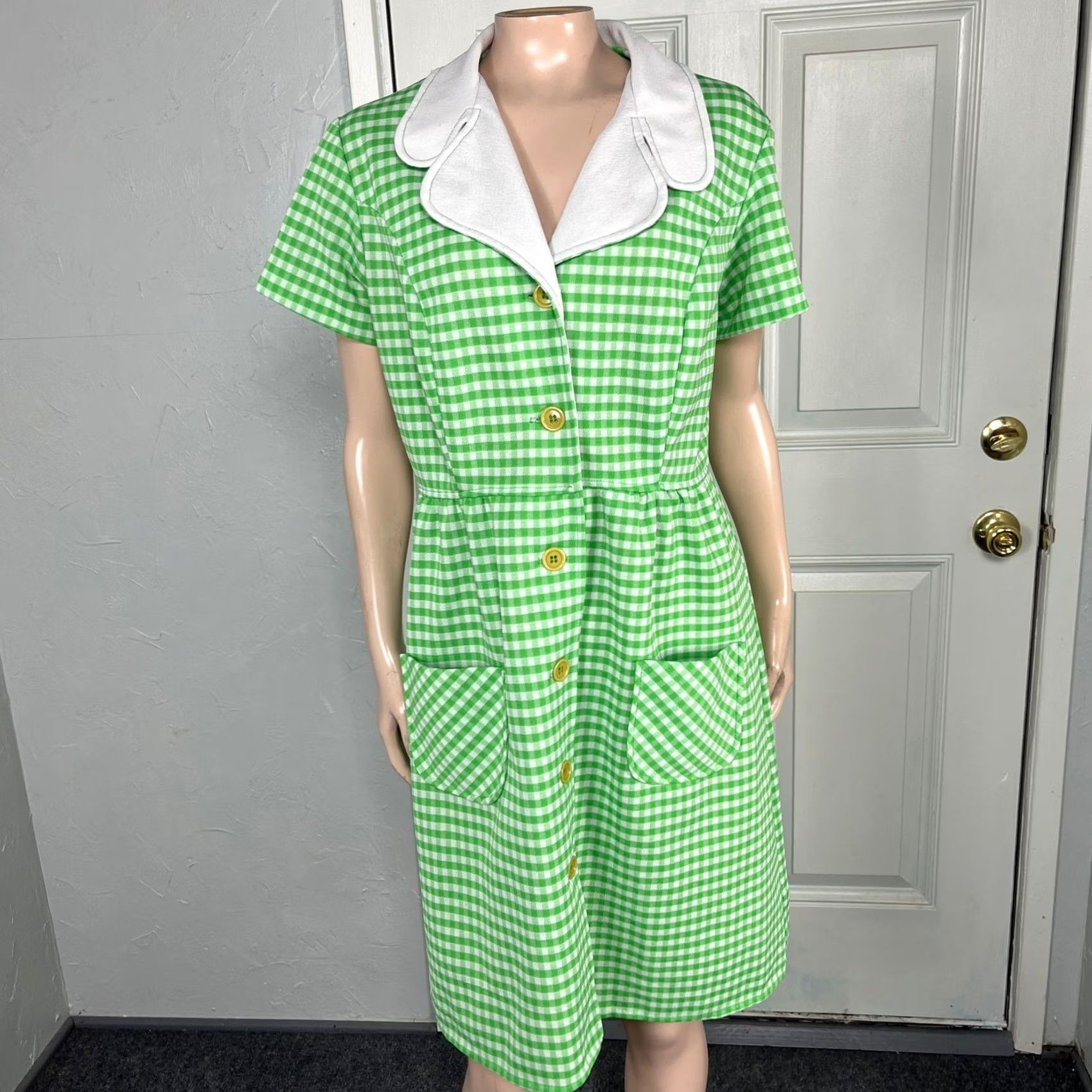 Sears Vintage 70s Sears Fashions Womens Dress M Polyester Knit PP20 Size M / US 6-8 / IT 42-44 - 2 Thumbnail
