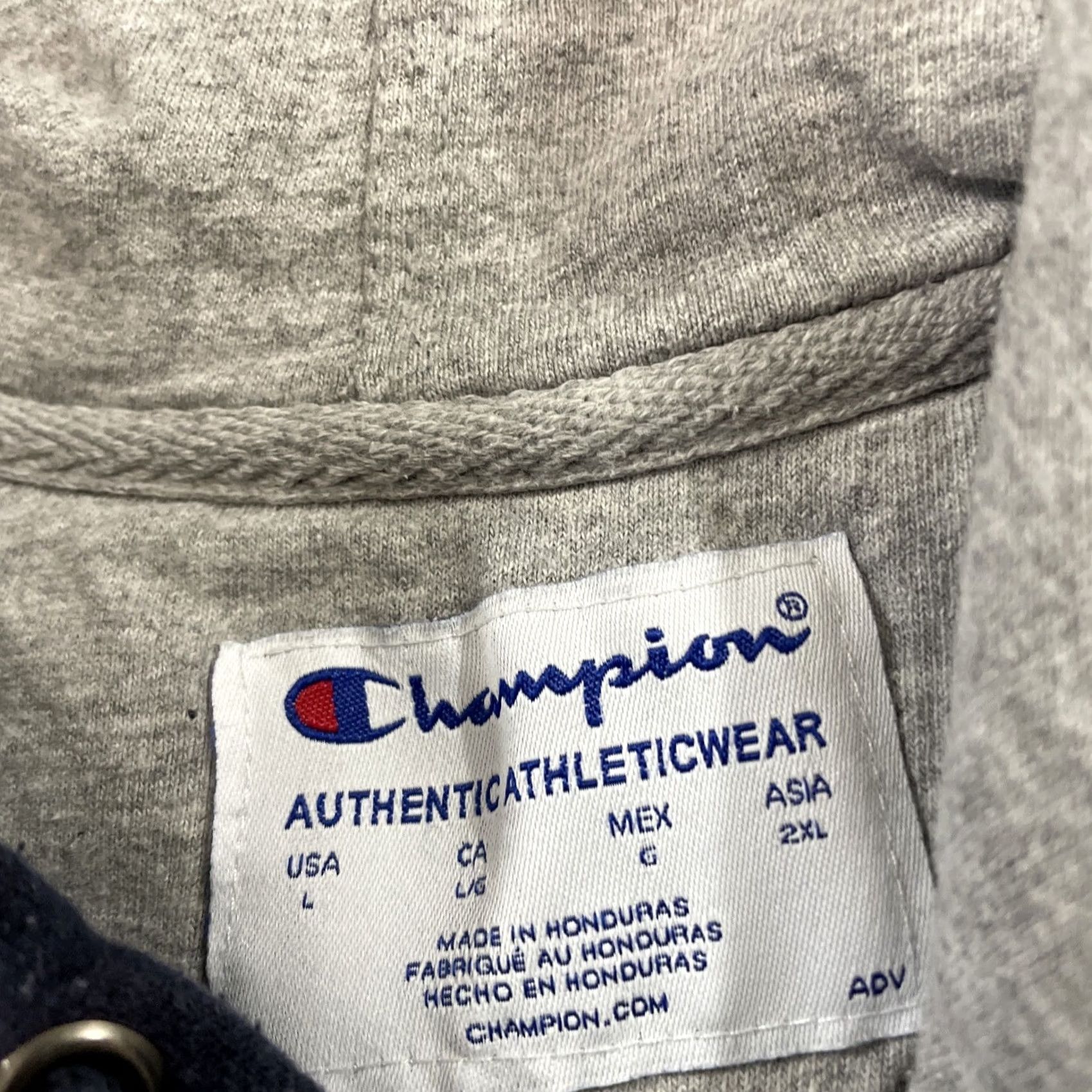 Champion CHAMPION Athletic Wear Sweatshirt Men L Blue Hoodie Pullover Drawstring Pockets Logo Navy Capable All Seasons Sports casual Athletic Size US L / EU 52-54 / 3 - 6 Thumbnail