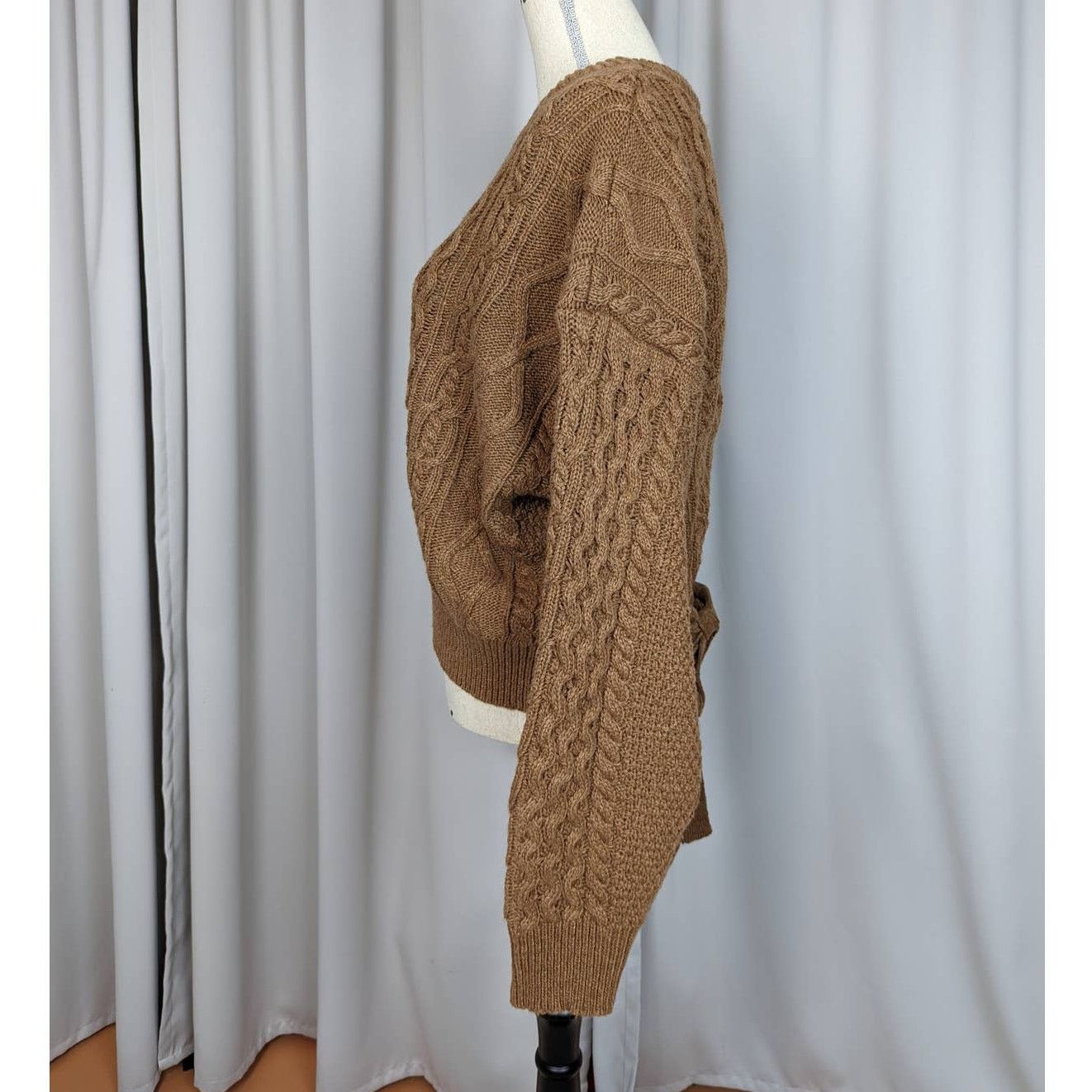 Other Beige Botany Cable Knit Wool Blend Sweater Brown Size Small Size S / US 4 / IT 40 - 3 Thumbnail