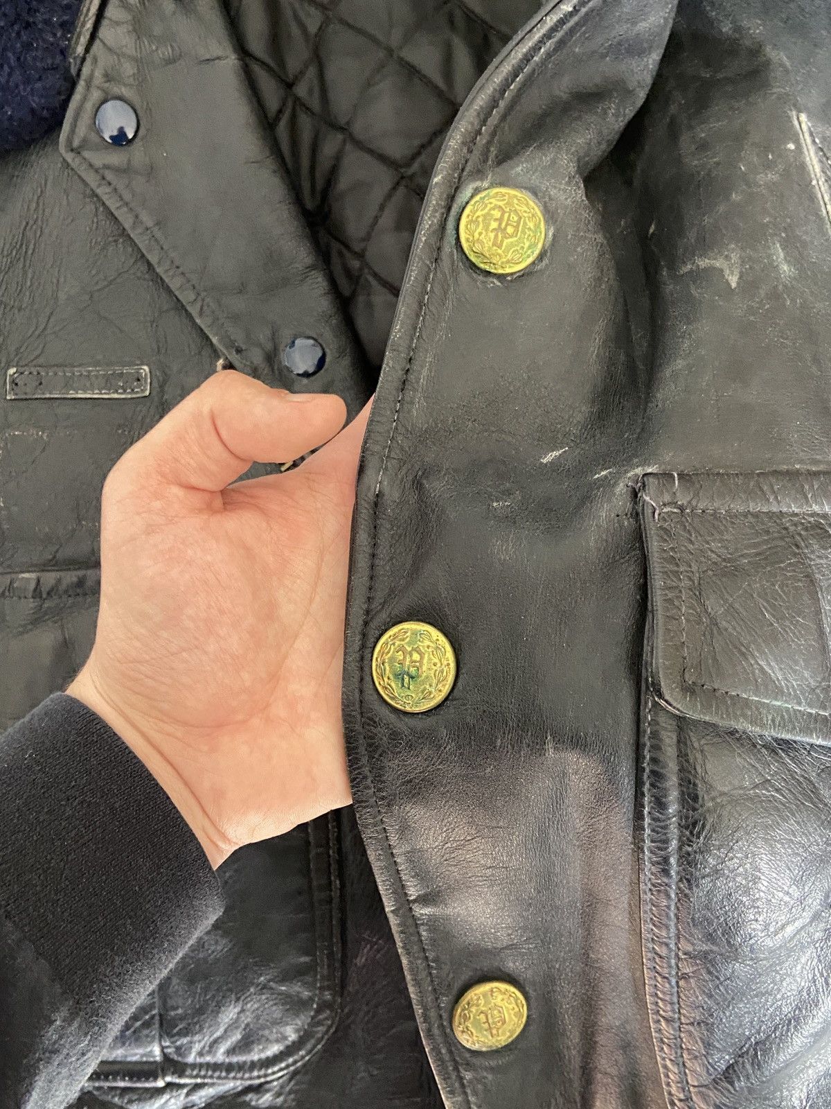 Vintage Vintage Chicago Police Leather Jacket Size US XS / EU 42 / 0 - 3 Thumbnail