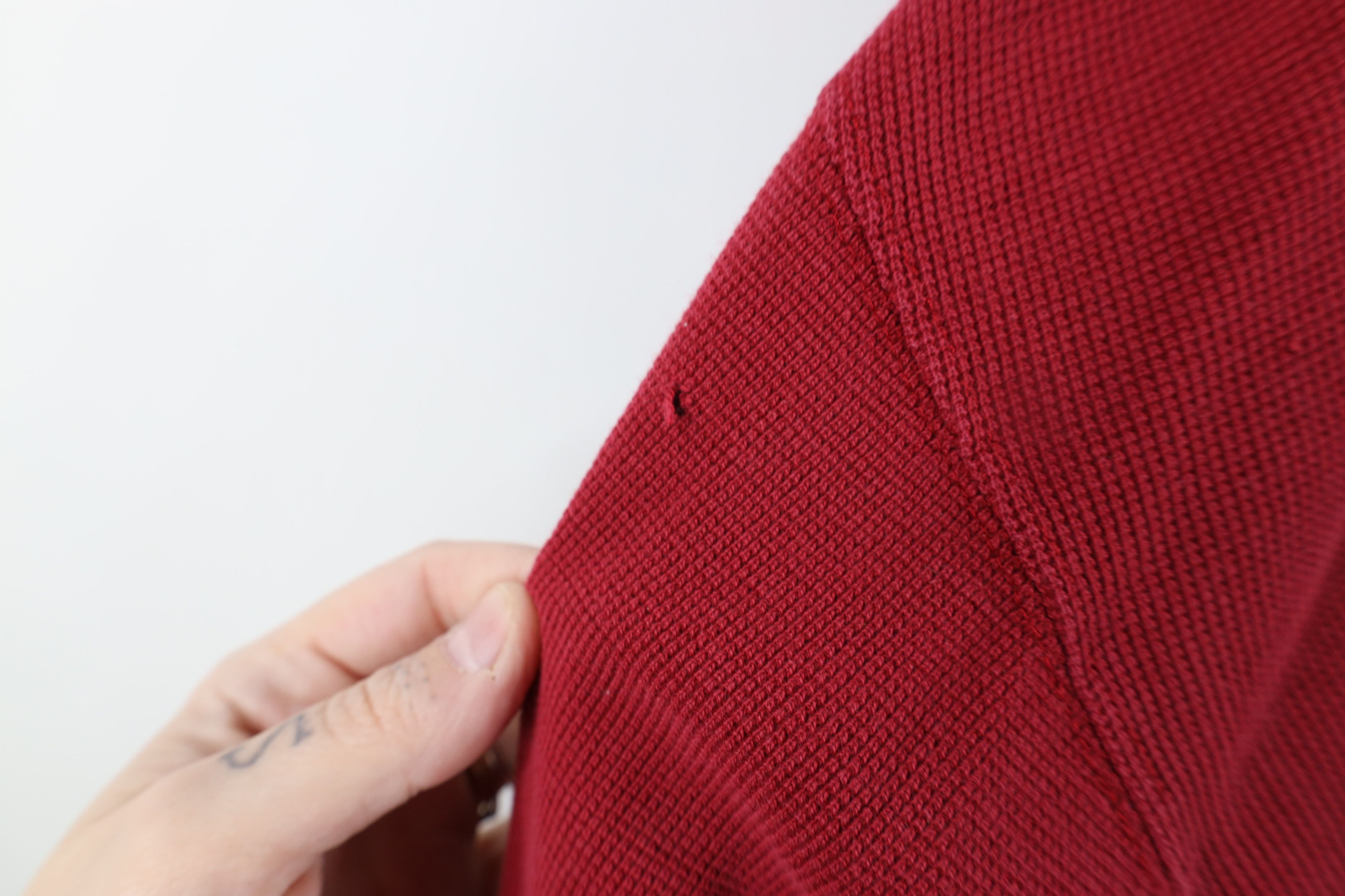 Vintage × Woolrich Woolen Mills Vintage 90s Woolrich Thermal Waffle Knit Henley T-Shirt Red Size US XL / EU 56 / 4 - 9 Thumbnail