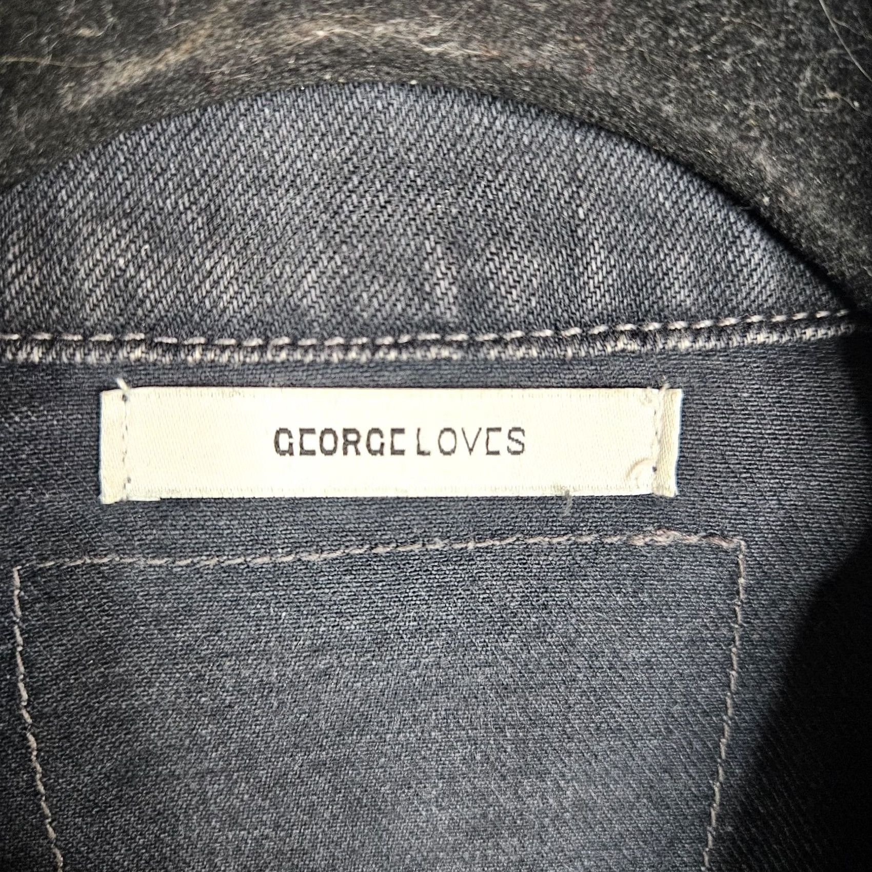 Denime GEORGELOVES Women’s Dark Gray Button Up Cropped Denim Jean Jacket S Regular Color Gray Denim Jacket 100% Cotton Lightweight Casual Ladies Shirt? Size 28" / US 6 / IT 42 - 3 Thumbnail