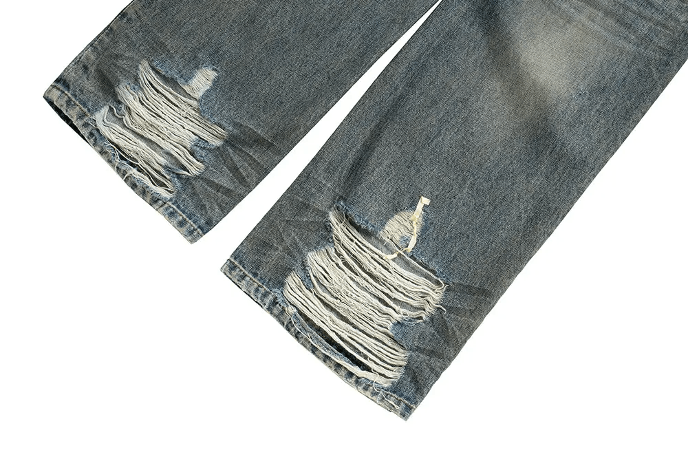 Japanese Brand × Vintage Vintage street washed and distressed micro flare jeans Size US 32 / EU 48 - 9 Thumbnail
