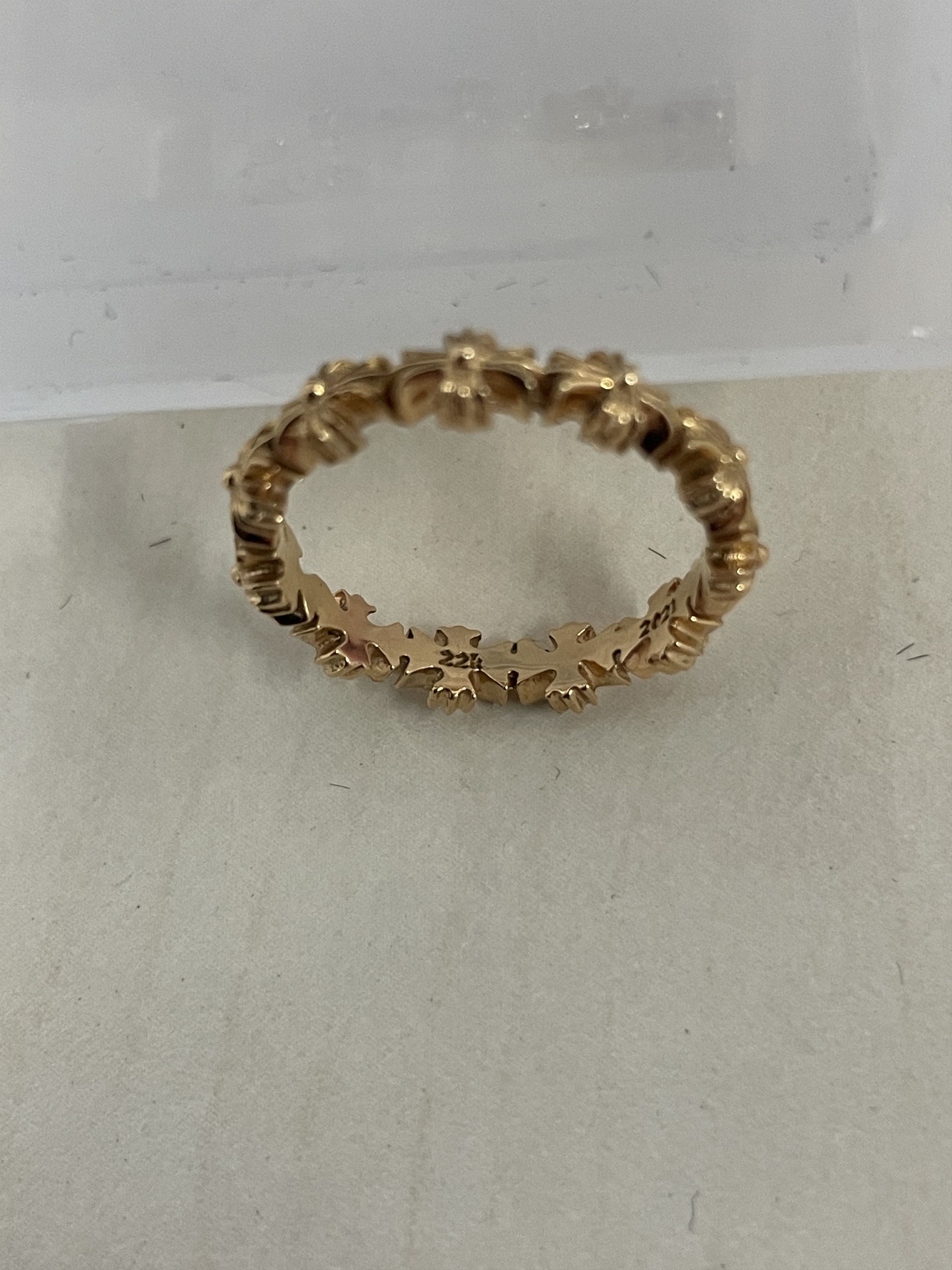 Chrome Hearts Chrome Hearts 22K Gold Tiny E Plus Brand Ring Size ONE SIZE - 5 Thumbnail