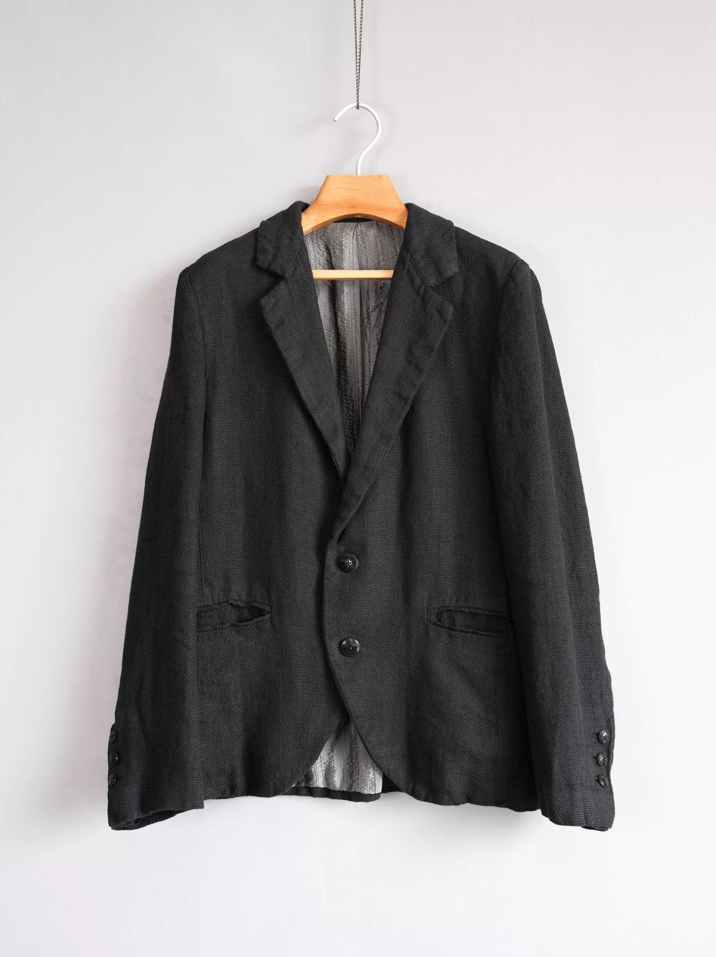 Geoffrey B. Small Geoffrey B. Small GRJ07 WoolLinen Carved Button Blazer Size US S / EU 44-46 / 1 - 4 Thumbnail