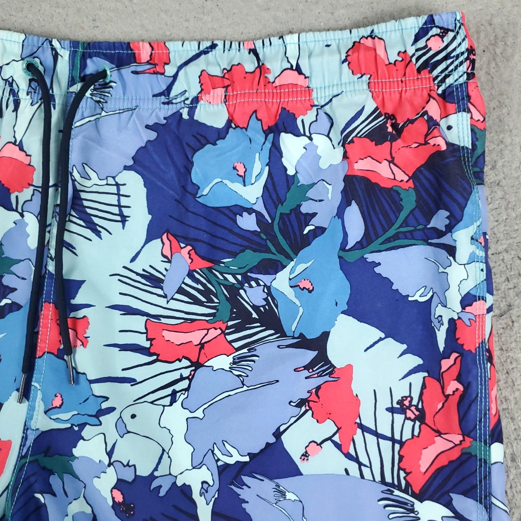 Nautica Nautica Shorts Mens XL Size Floral Blue Red Pattern Floral Trunks Bottom Swim Surf Beach Tropical Hawaiian Aloha American Classic Modern Brand Nautica Size US 36 / EU 52 - 3 Thumbnail