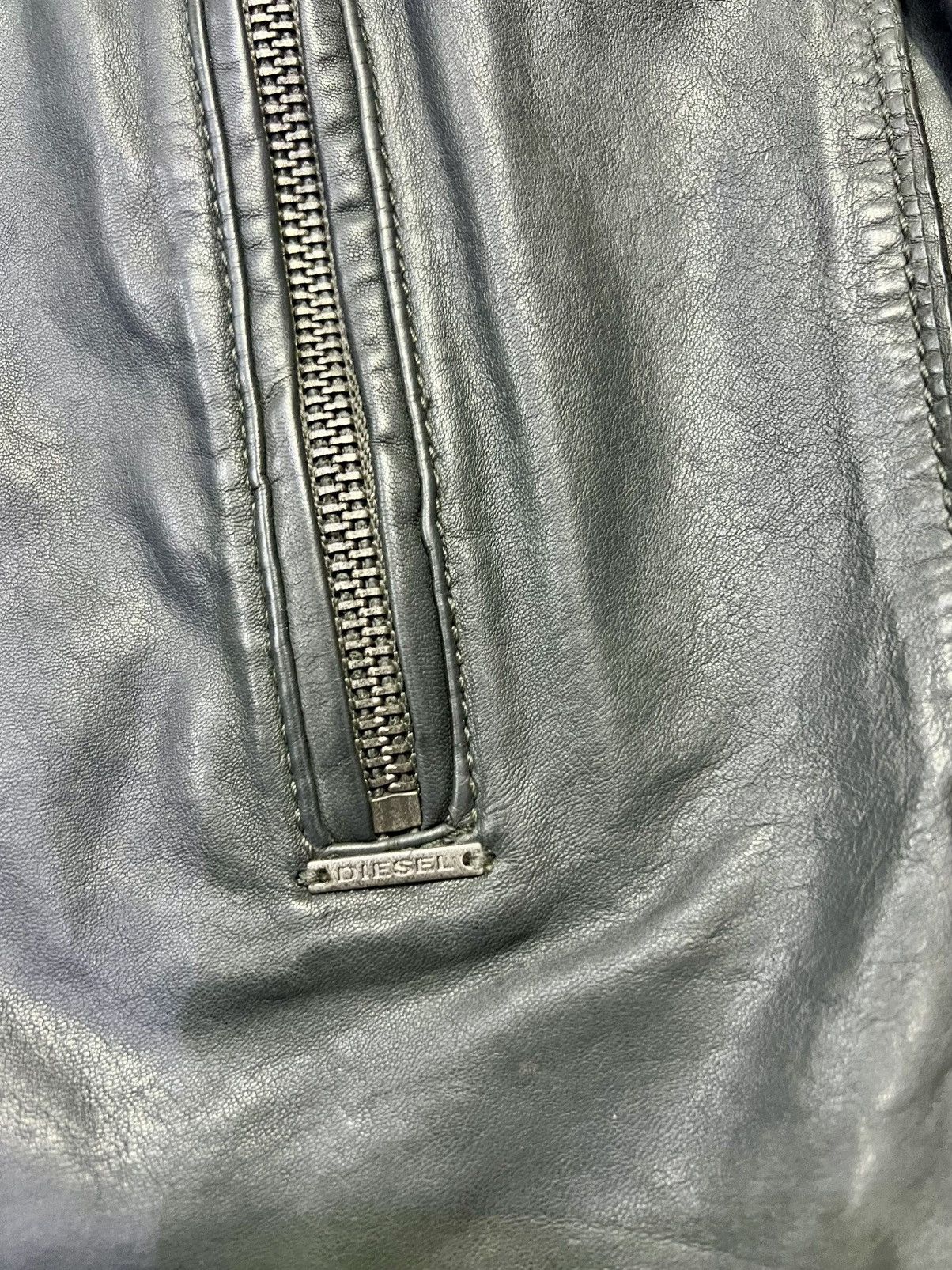 Diesel Diesel L-All-RAW leather jacket size XL Size US L / EU 52-54 / 3 - 3 Thumbnail
