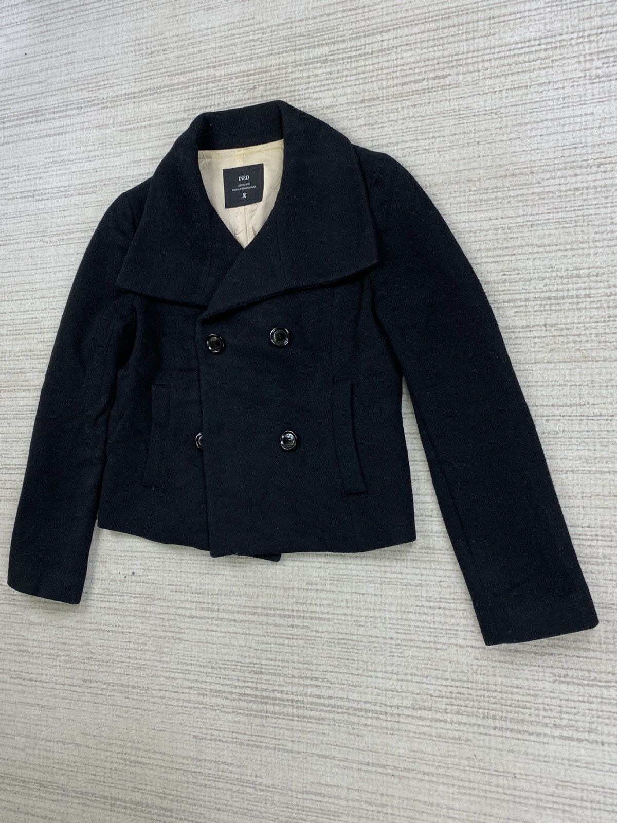 Yohji Yamamoto Vintage Yohji Yamamoto Ined Double Collar Wool Crop Jacket Size M / US 6-8 / IT 42-44 - 4 Thumbnail
