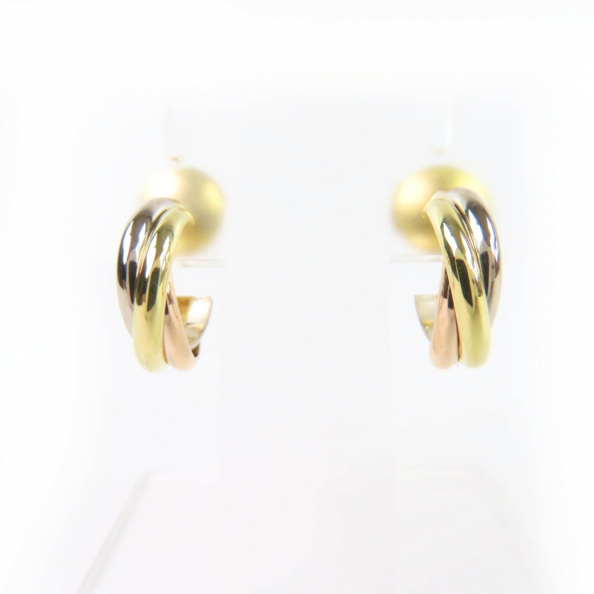 Cartier Cartier IQ8537 Trinity Earrings, 750 (YG x PG WG), Yellow Gold, Pink White Weight: 4.48g, Women's. Size ONE SIZE - 1 Thumbnail
