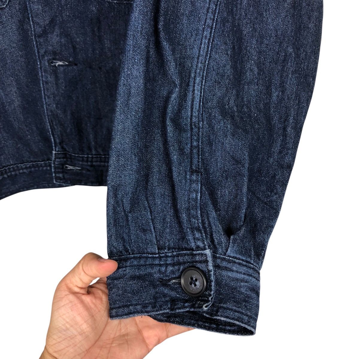 Japanese Brand 📌Vintage Denim Biker Chore Jacket Gu Indigo Issey Miyake Size US L / EU 52-54 / 3 - 16 Thumbnail