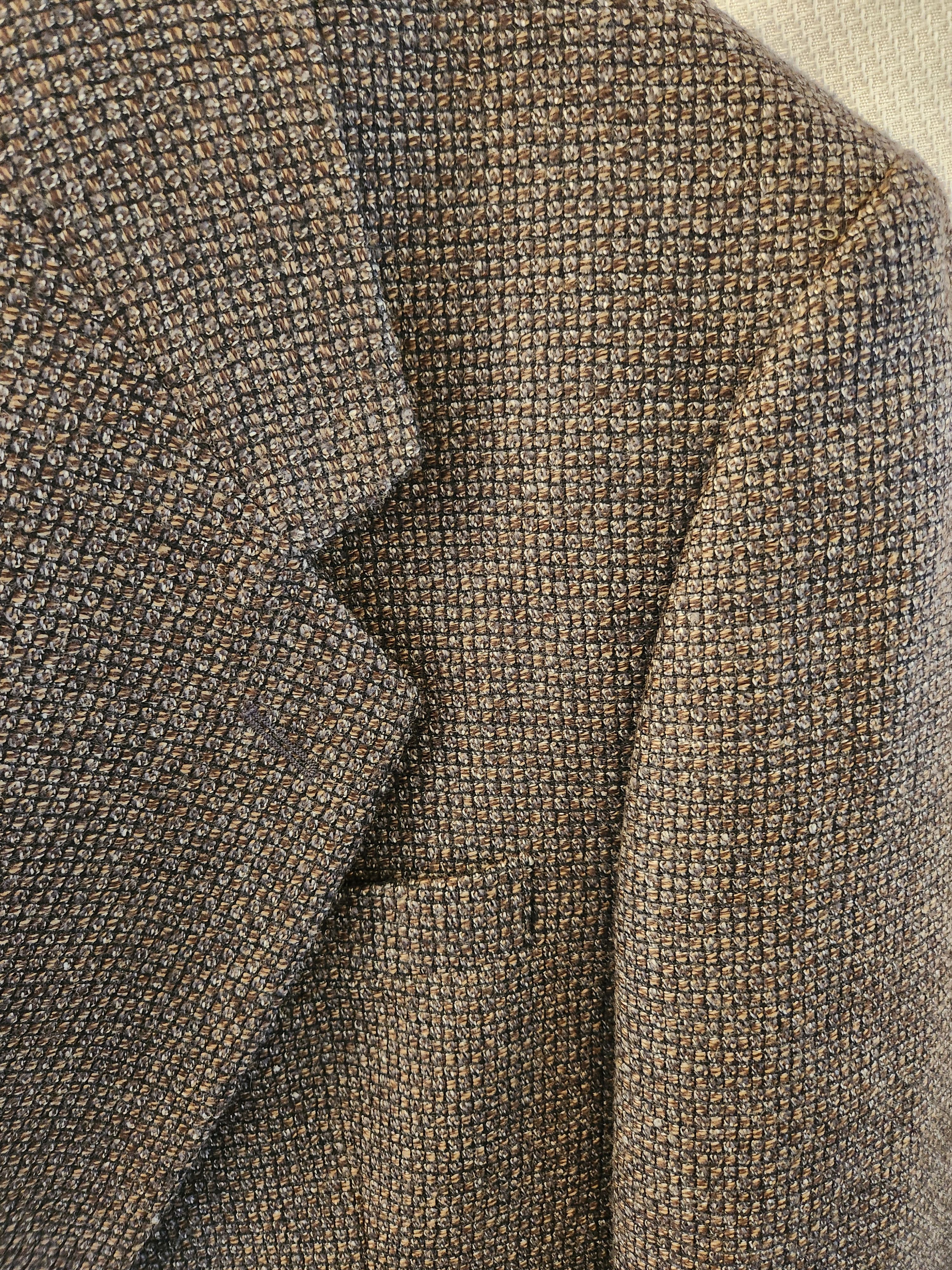 Other Riserva 100% Wool Men's Brown & Black Tweed Blazer Size 40R - 3 Thumbnail