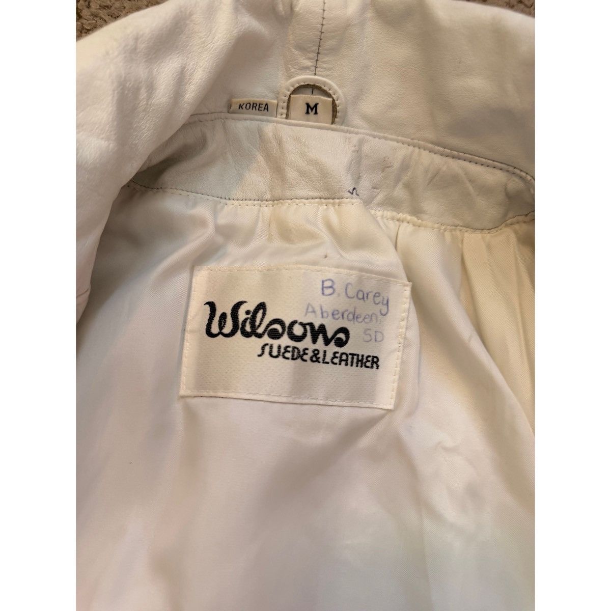 Vintage VINTAGE WHITE WILSONS LEATHER 80’S LEATHER JACKET Size US M / EU 48-50 / 2 - 18 Thumbnail