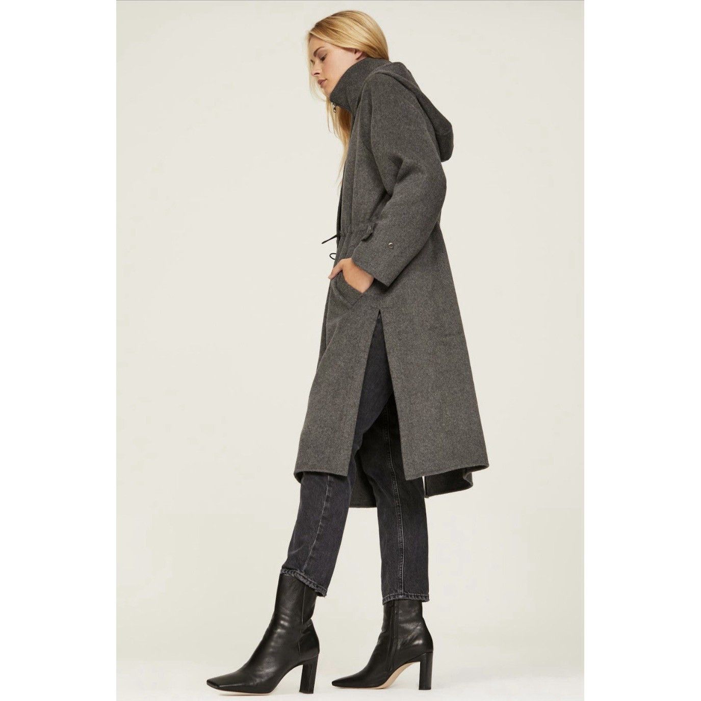 Jason Wu Jason Wu Drawstring Wool Coat - Size Xsmall Size XS / US 0-2 / IT 36-38 - 3 Thumbnail