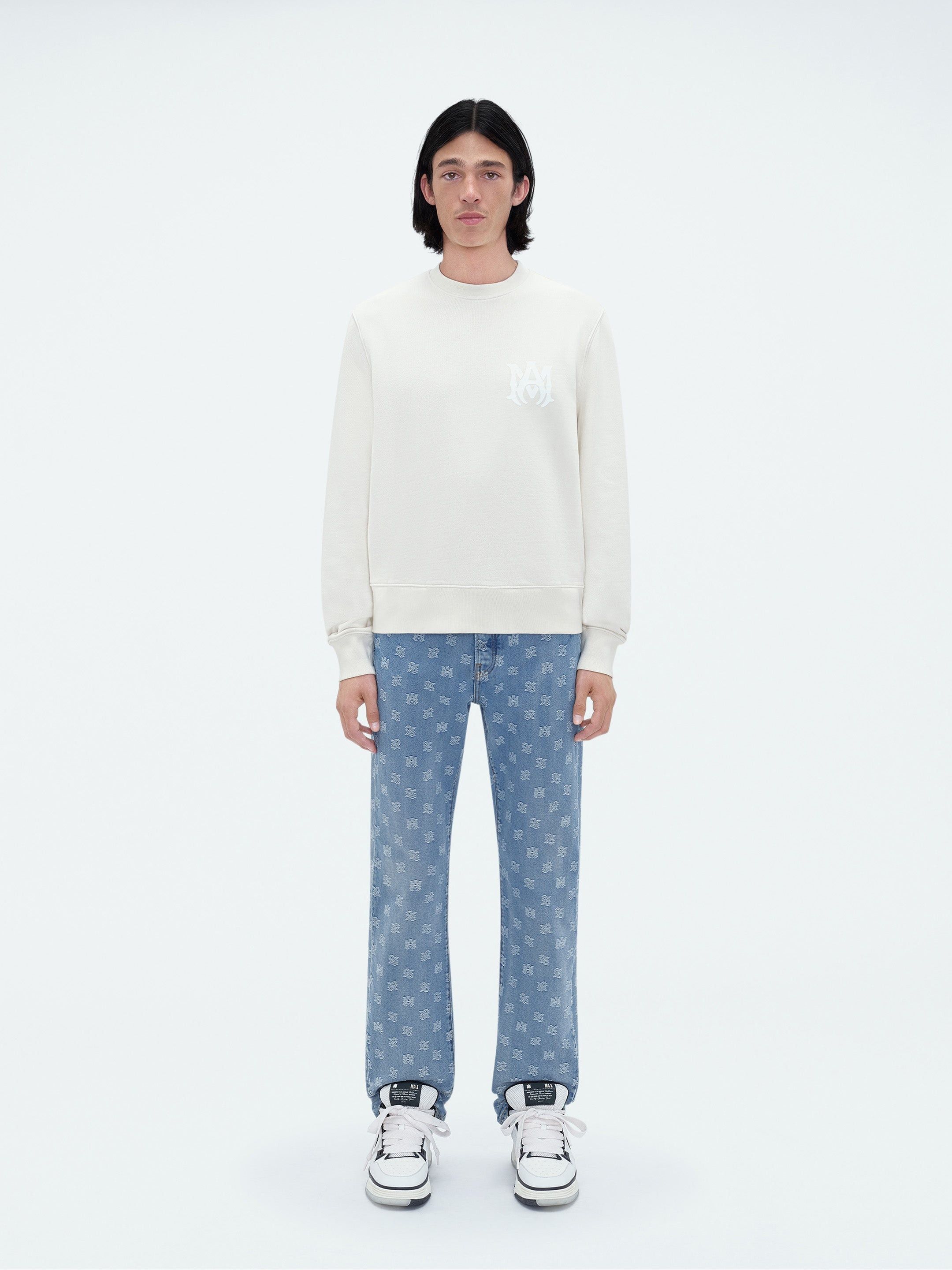 Amiri oc11z0225 M.A. Paisley Straight Jeans in Antique Indigo Size US 32 / EU 48 - 2 Thumbnail