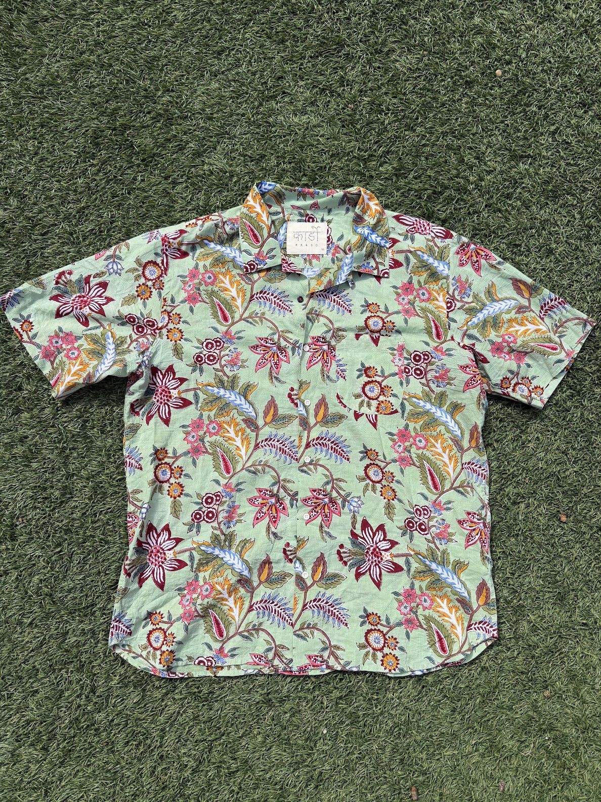 Kardo Paisley short sleeve button up Size US XL / EU 56 / 4 - 1 Thumbnail