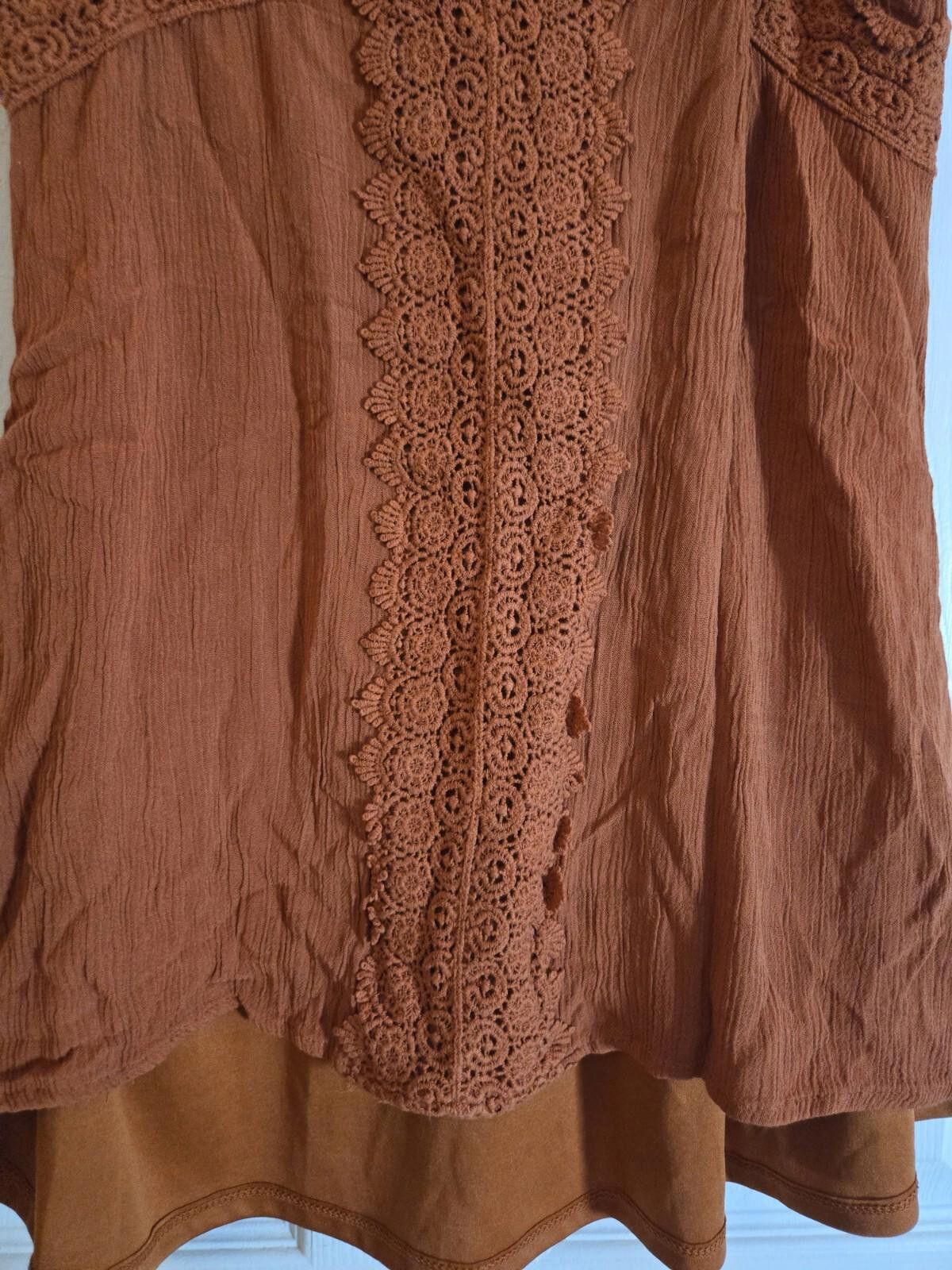 Other Blue Rain Tank Top Blouse Womens Size XS Burnt Orange Knit L Size XS / US 0-2 / IT 36-38 - 6 Thumbnail