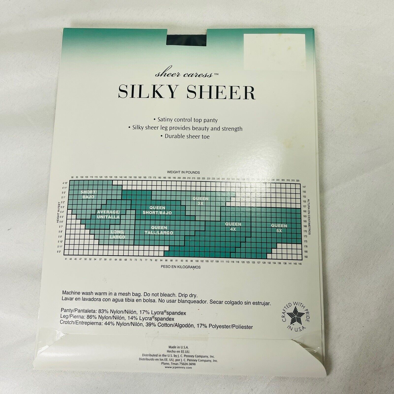 JCPenney JCPenney Sheer Caress Silky Sheer Pantyhose Long Navy Blue V Size ONE SIZE - 4 Thumbnail