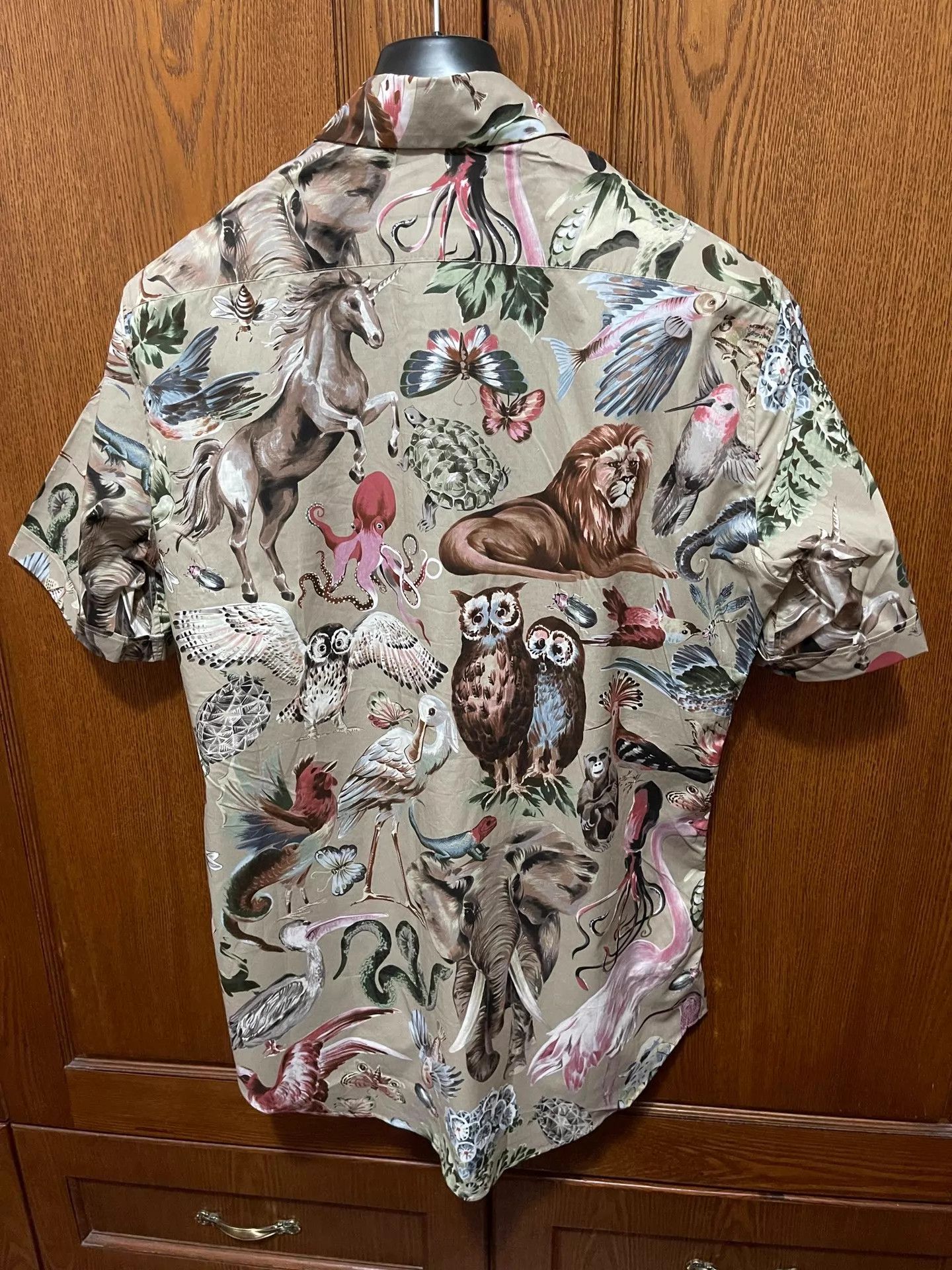 Valentino Valentino Animal Series Short Sleeve Shirt 40 Size US M / EU 48-50 / 2 - 2 Thumbnail
