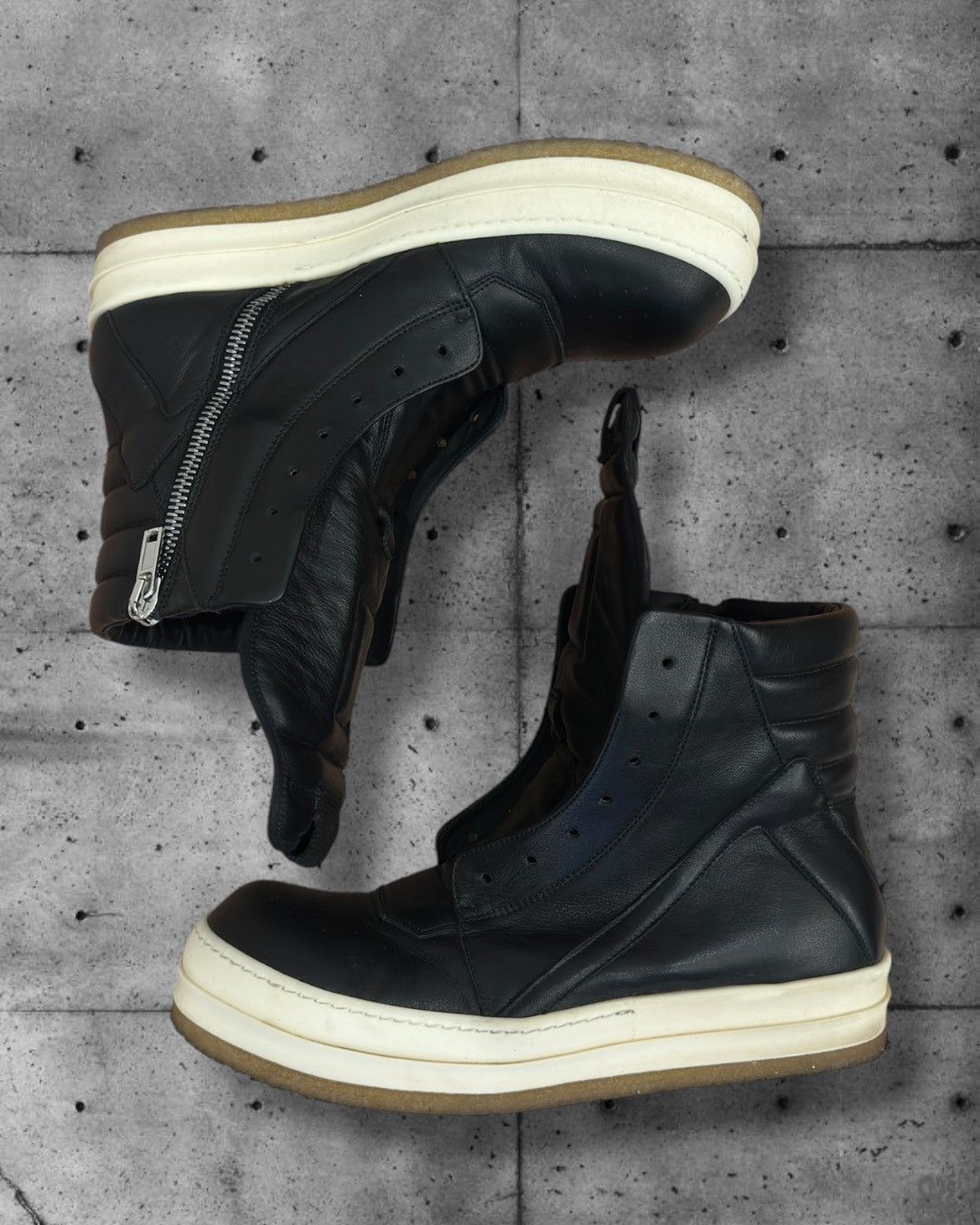 Rick Owens Rick Owens Creep Leather Geobaskets Men's EU 43 Size US 10 / EU 43 - 1 Thumbnail