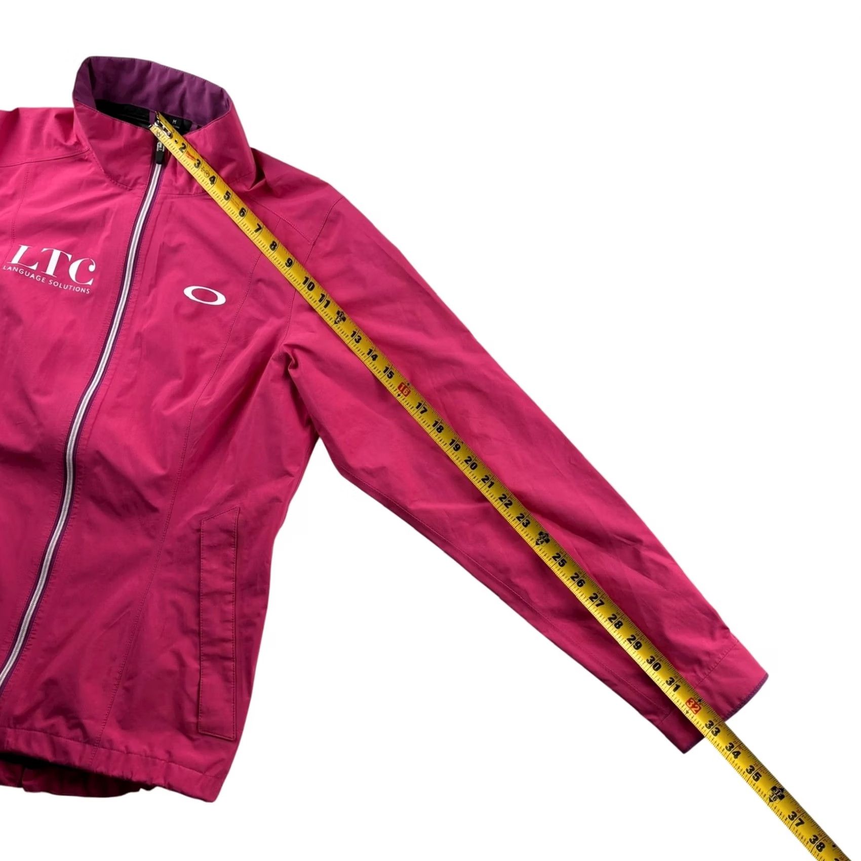 PGA Tour LPGA Tour Beatriz Recari Rain Jacket Pink • Medium Jacket Womens Full Zip Water Resistant Wind-Resistant Logo Size M / US 6-8 / IT 42-44 - 7 Thumbnail