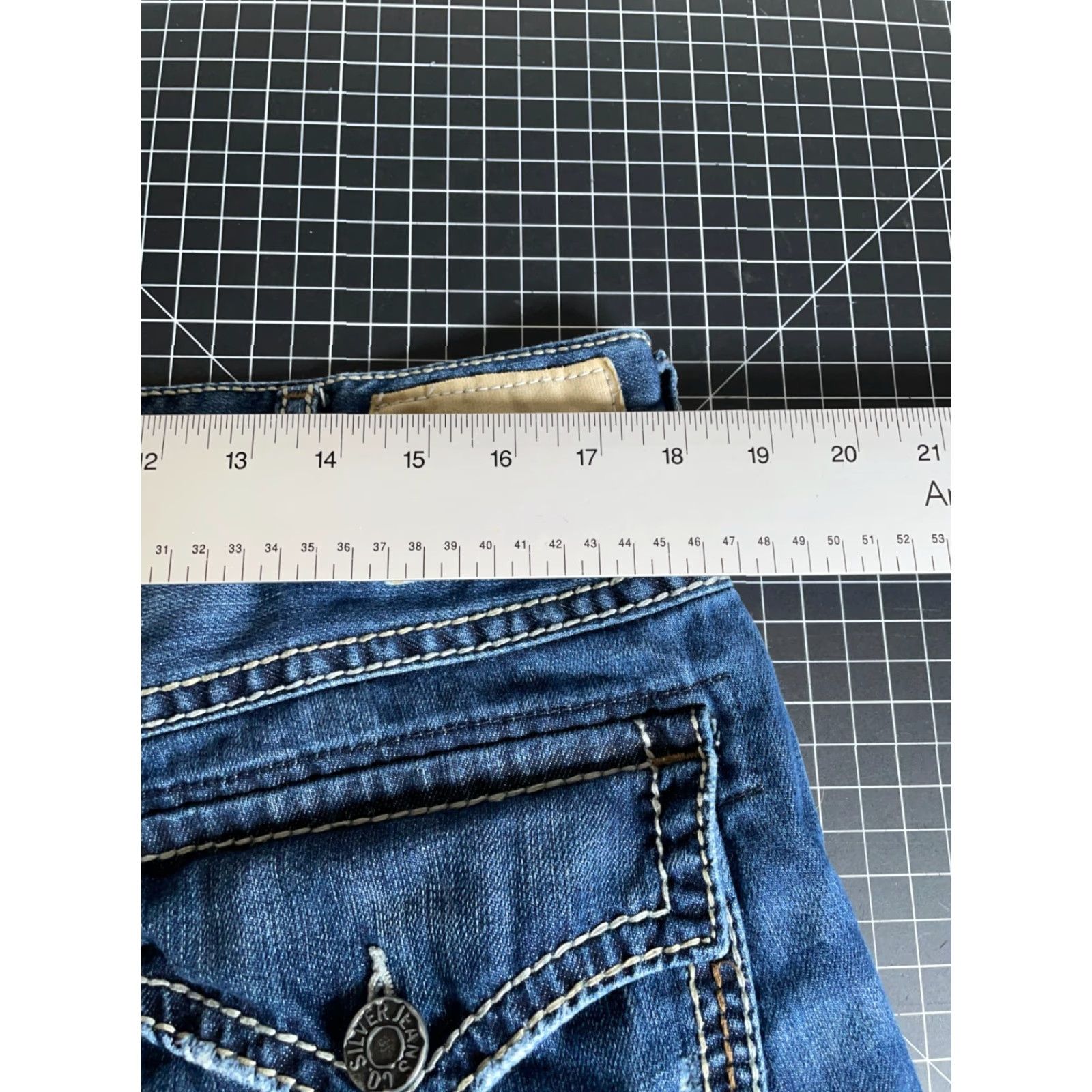 Silver Jeans Co. Silver Jeans Gordie Jeans Adult 36x29 Blue Denim Flap Pockets Straight 5-Pocket Mens Size US 36 / EU 52 - 5 Thumbnail