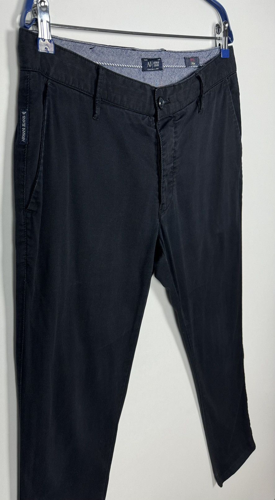 Armani Armani Jeans Slim Fit PS15 Navy Cotton Pants Size US 32 / EU 48 - 4 Thumbnail