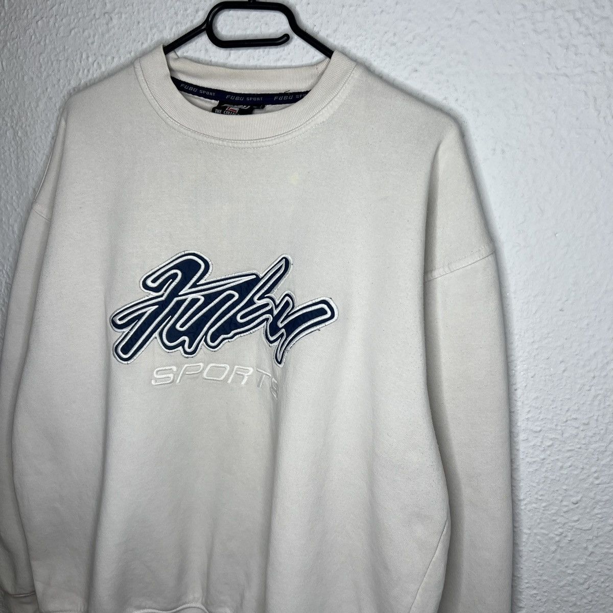 Fubu × Vintage Vintage 90s FUBU Sport Sweatshirt Big Spellout Logo HipHop Size US L / EU 52-54 / 3 - 3 Thumbnail