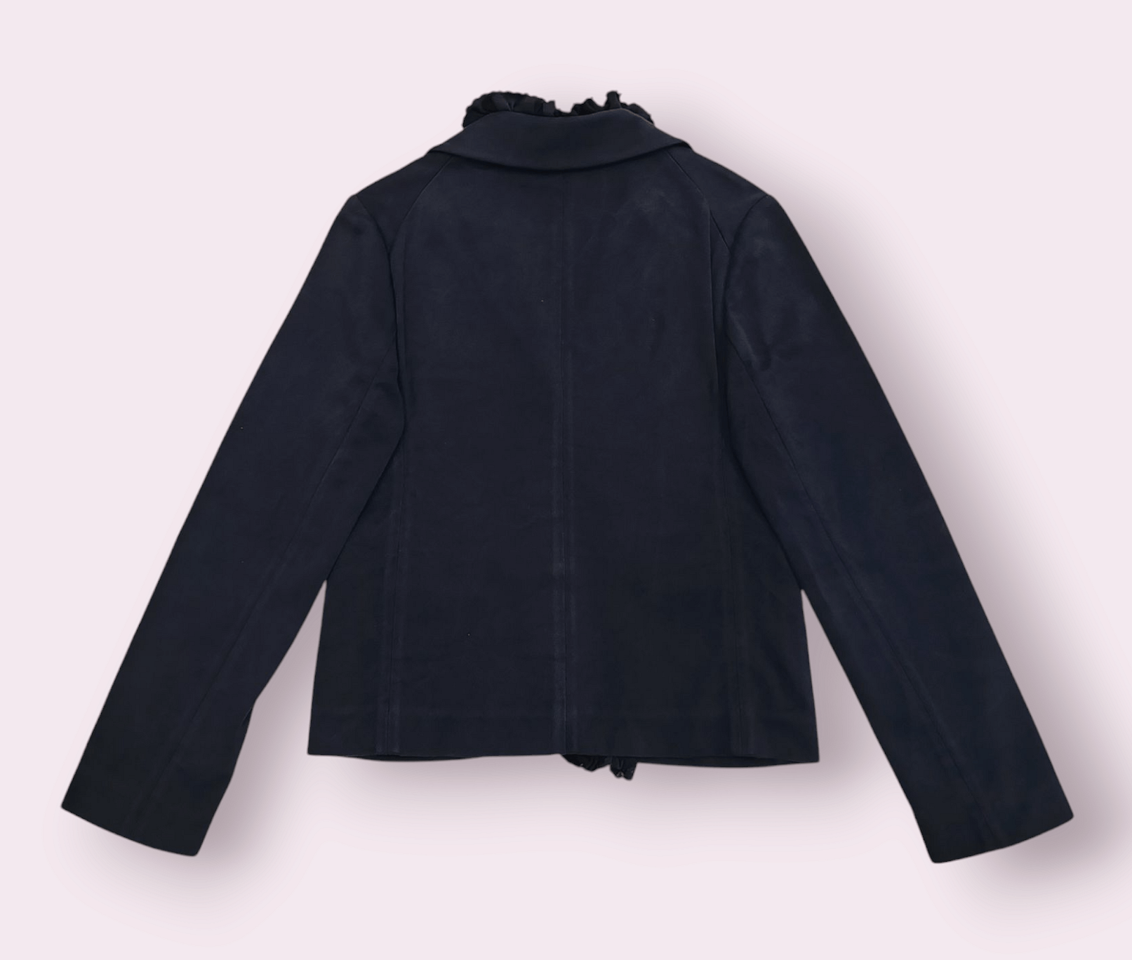 Designer × Marni MARNI Navy Blue Cotton Ruffle Jacket size 6/40 women Size S / US 4 / IT 40 - 5 Thumbnail