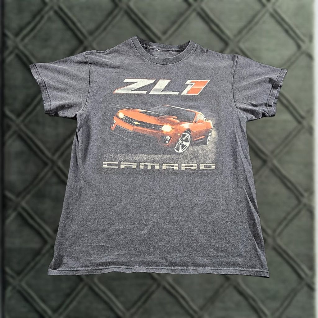Vintage Chevrolet Camaro ZL1 Shirt Mens Medium Gray Graphic Muscle Tee Racing Car Size US M / EU 48-50 / 2 - 1 Thumbnail