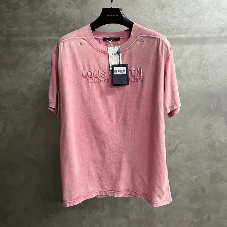 Louis Vuitton Louis Vuitton 25 New Pink Pre-Fall Men's Washed Ribbed Log Size US L / EU 52-54 / 3 - 1 Thumbnail