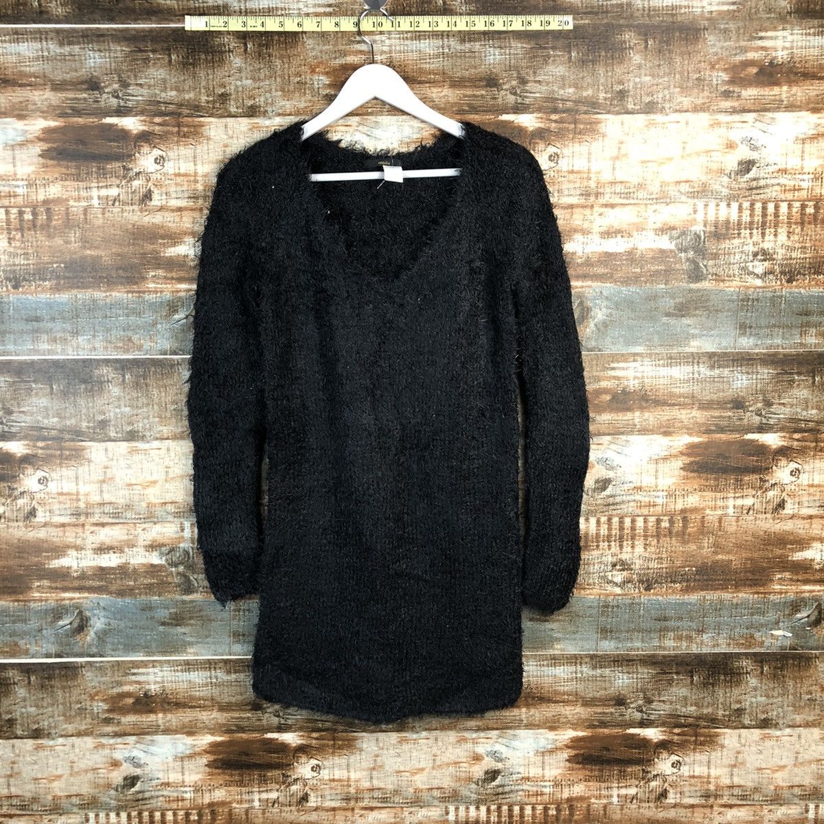 Vintage DL Rienda Black fur shaggy Knitwear #C233 Size M / US 6-8 / IT 42-44 - 1 Thumbnail