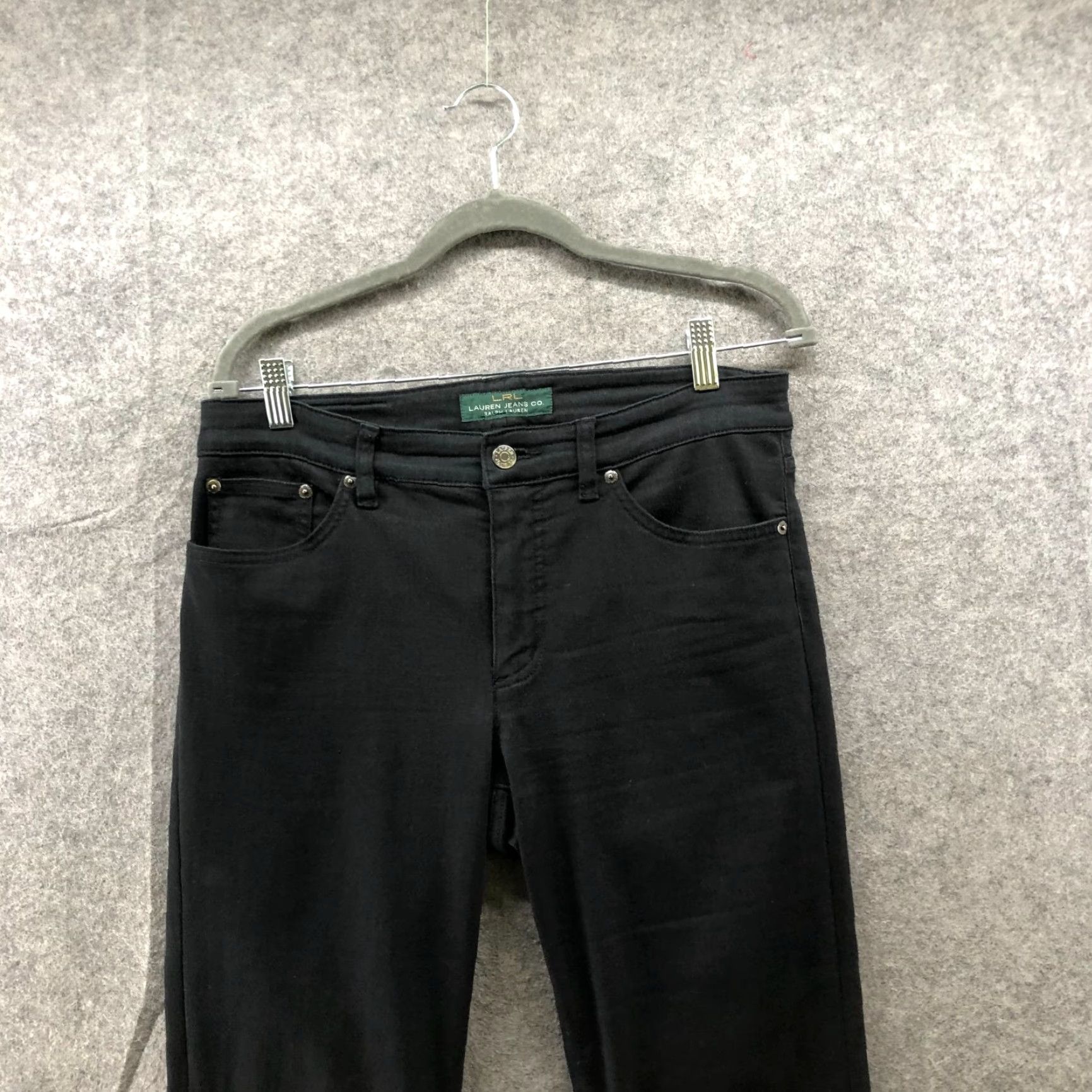 Ralph Lauren Lauren Ralph Lauren Heritage Straight Jeans Womens 8 Black Mid Rise Stretch Slim Size 30" / US 8 / IT 44 - 3 Thumbnail