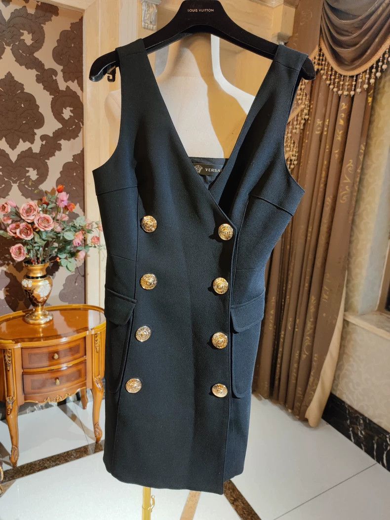 Versace Versace Medusa gold buckle suit vest dress dress Size M / US 6-8 / IT 42-44 - 7 Thumbnail